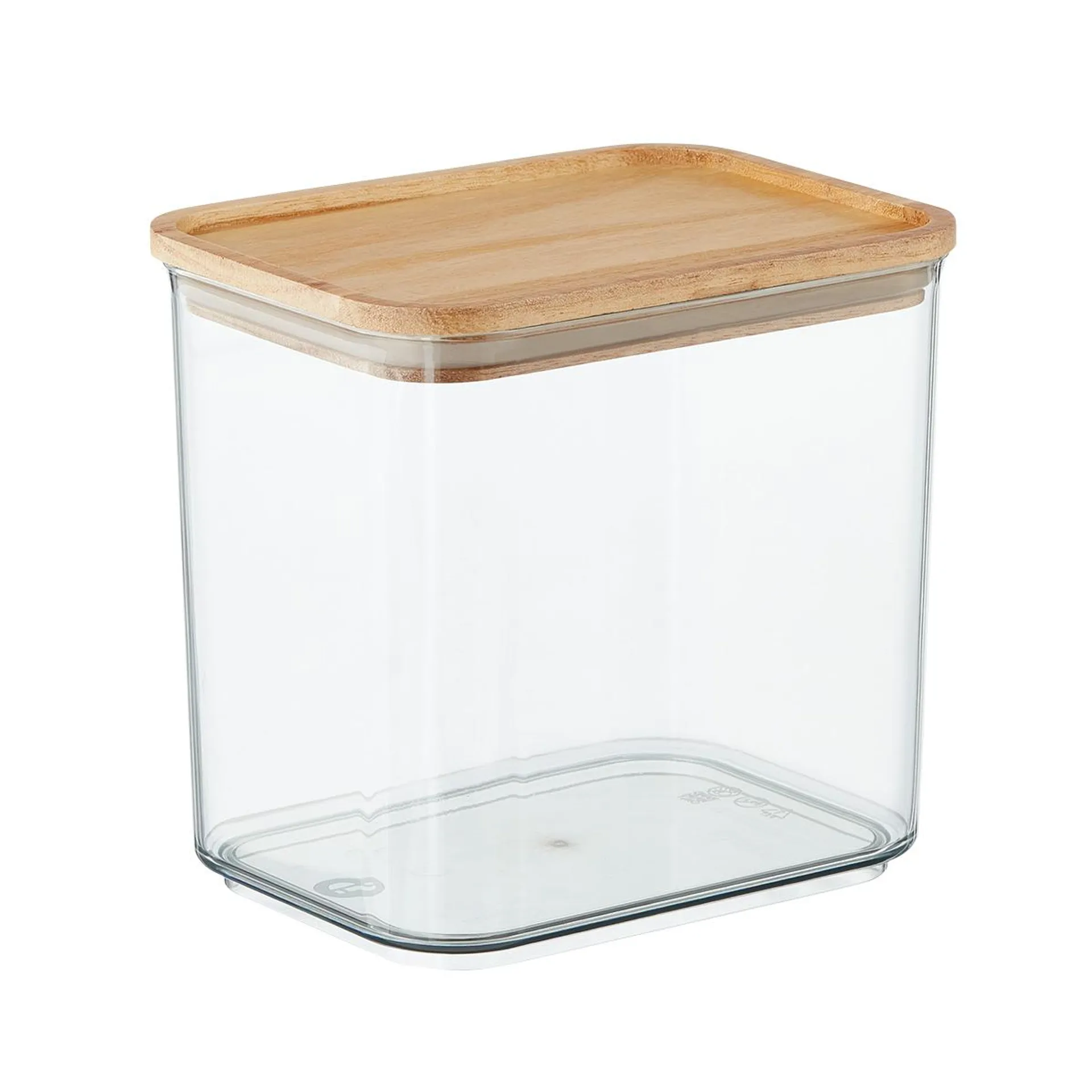 Rosanna Pansino x iD 8.4 c. Canister w/ Wood Lid Clear