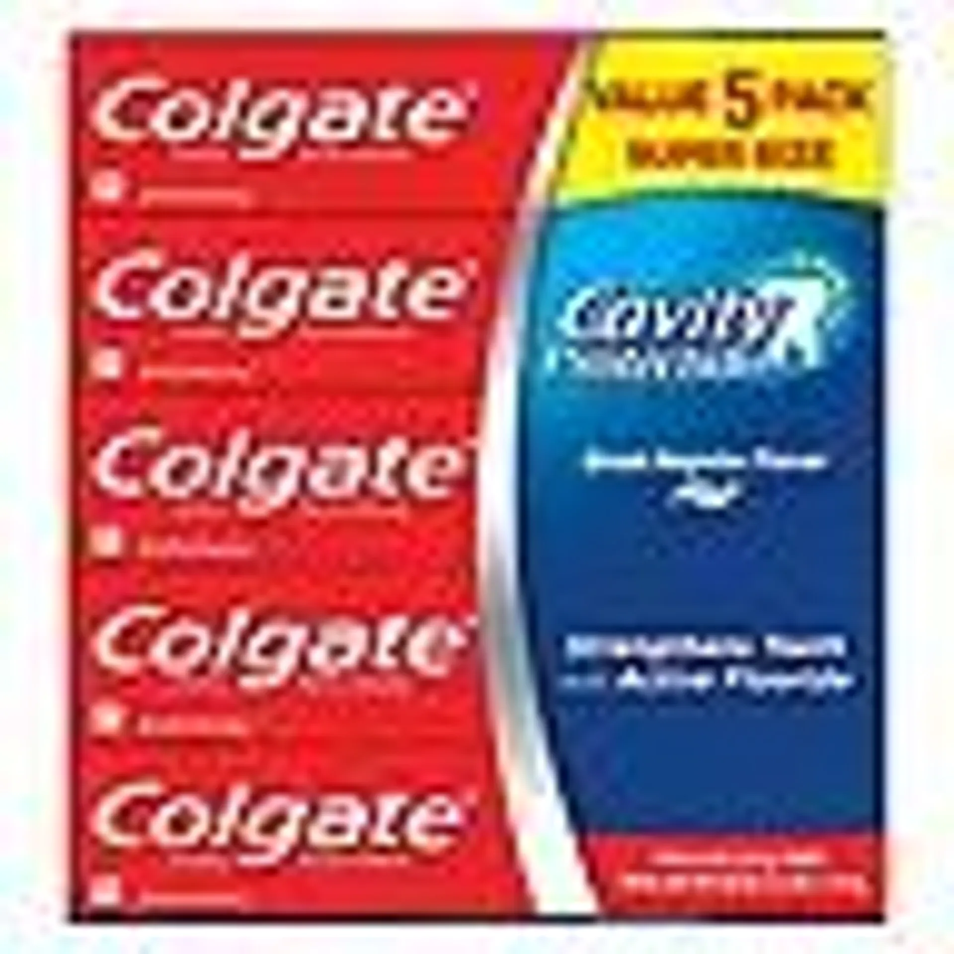 Colgate Cavity Protection Toothpaste with Fluoride, Regular Flavor, 8 oz., 5 pk.