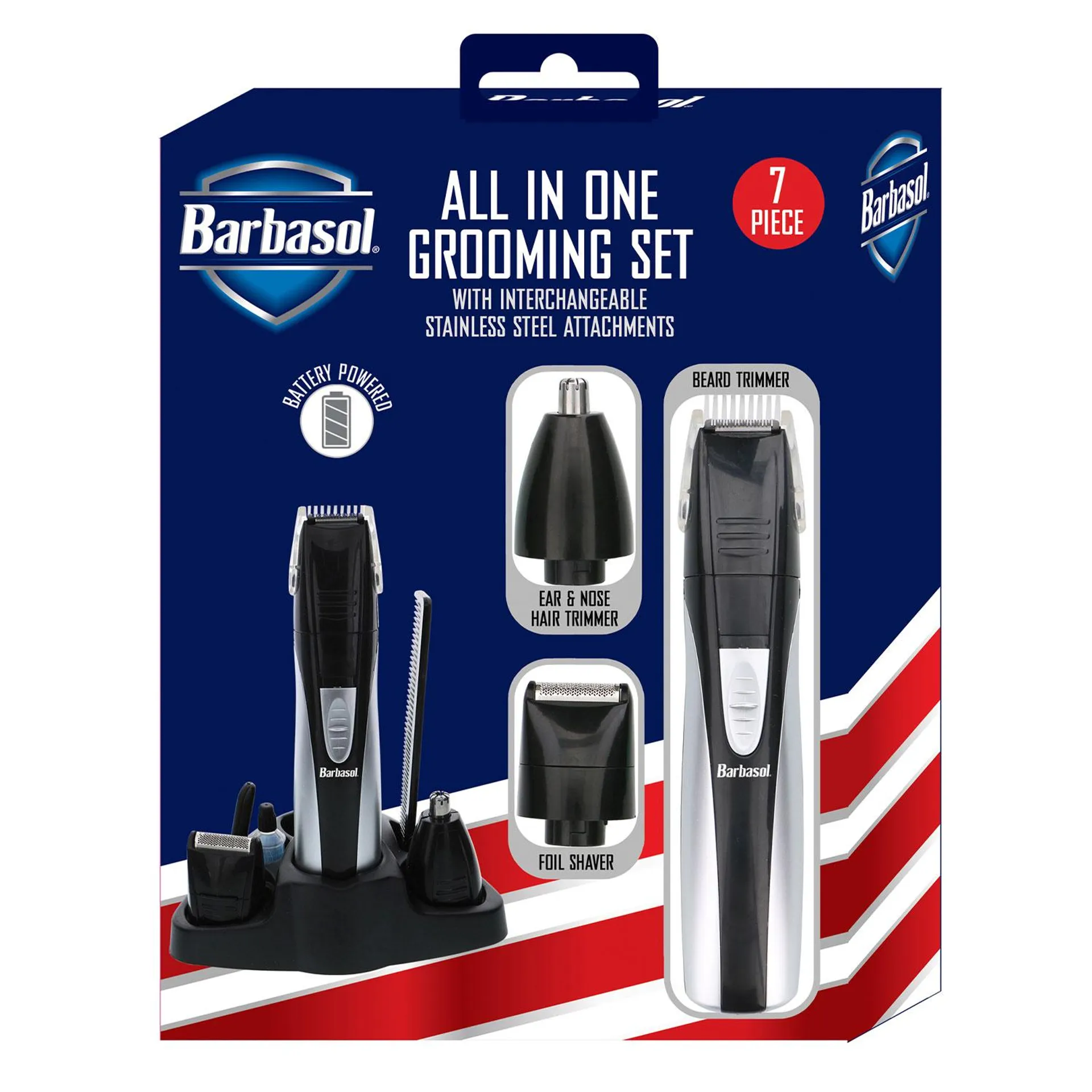 Barbasol 7-Piece All-in-1 Grooming Set