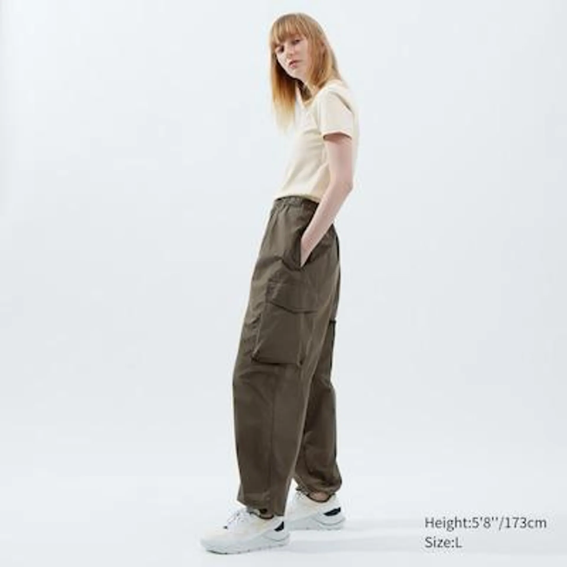 Wide-Fit Parachute Cargo Pants