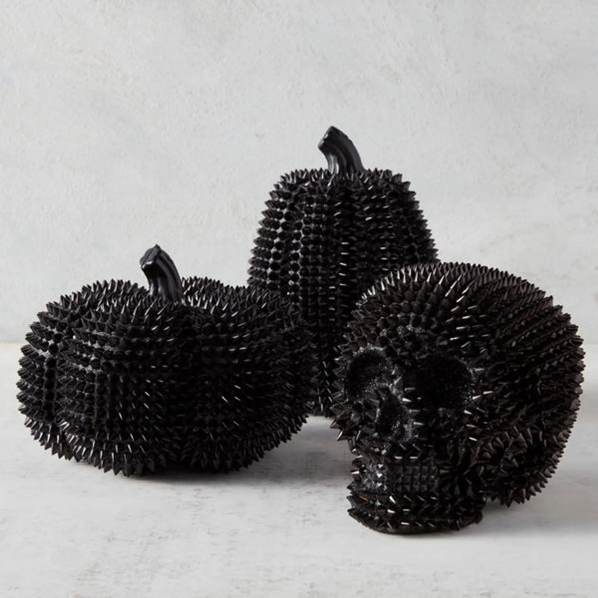 Spiked Skull & Pumpkins - Black