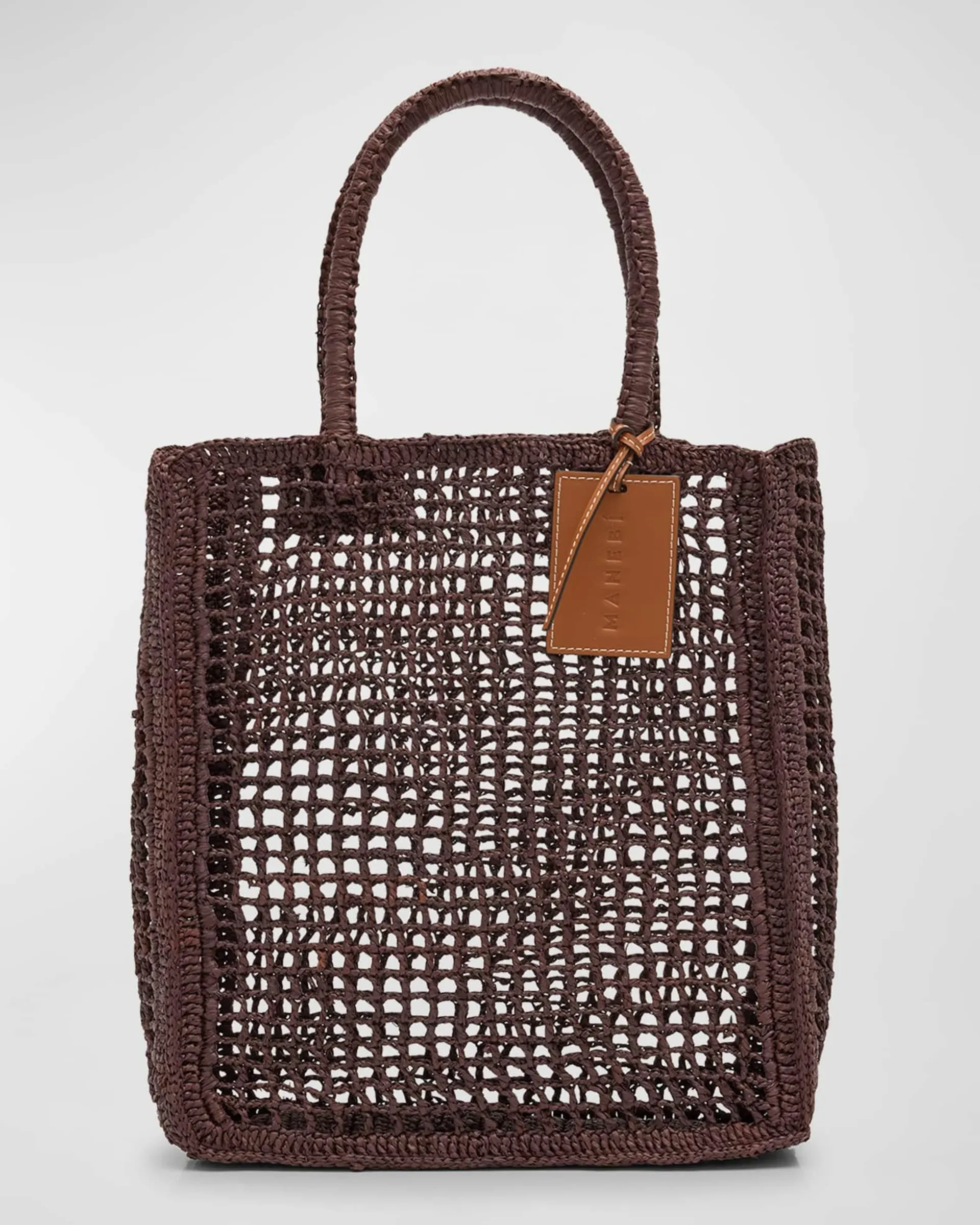 Net Raffia Tote Bag