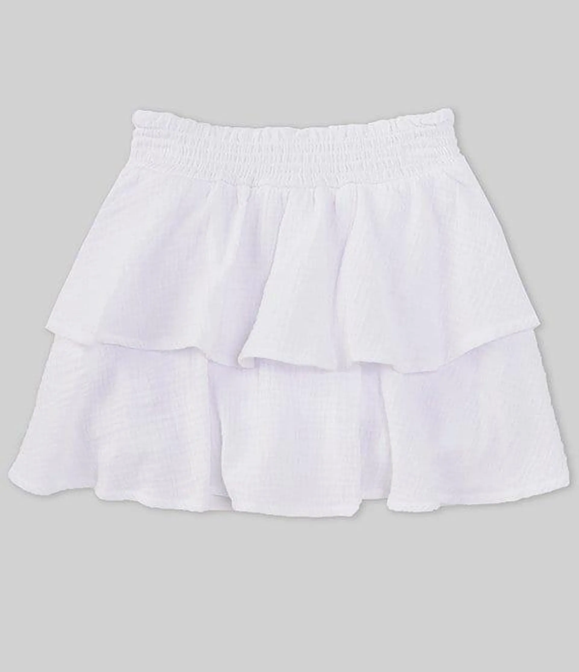 Big Girls 7-16 Solid Tiered Skort