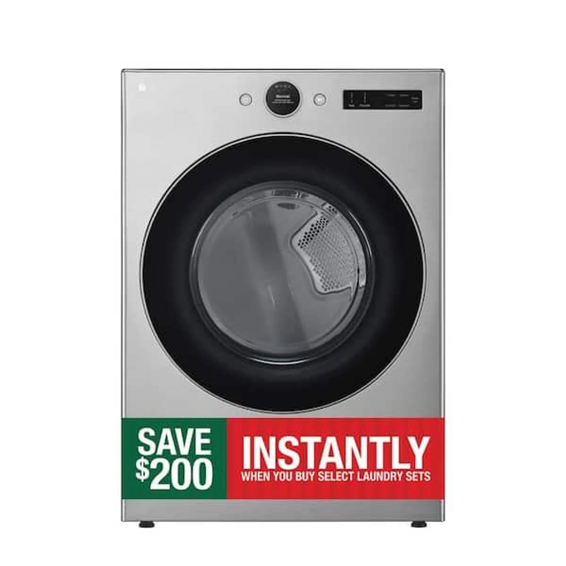 7.4 cu. ft. Vented Stackable SMART Electric Dryer in Graphite Steel with TurboSteam and AI Sensor Dry Technology