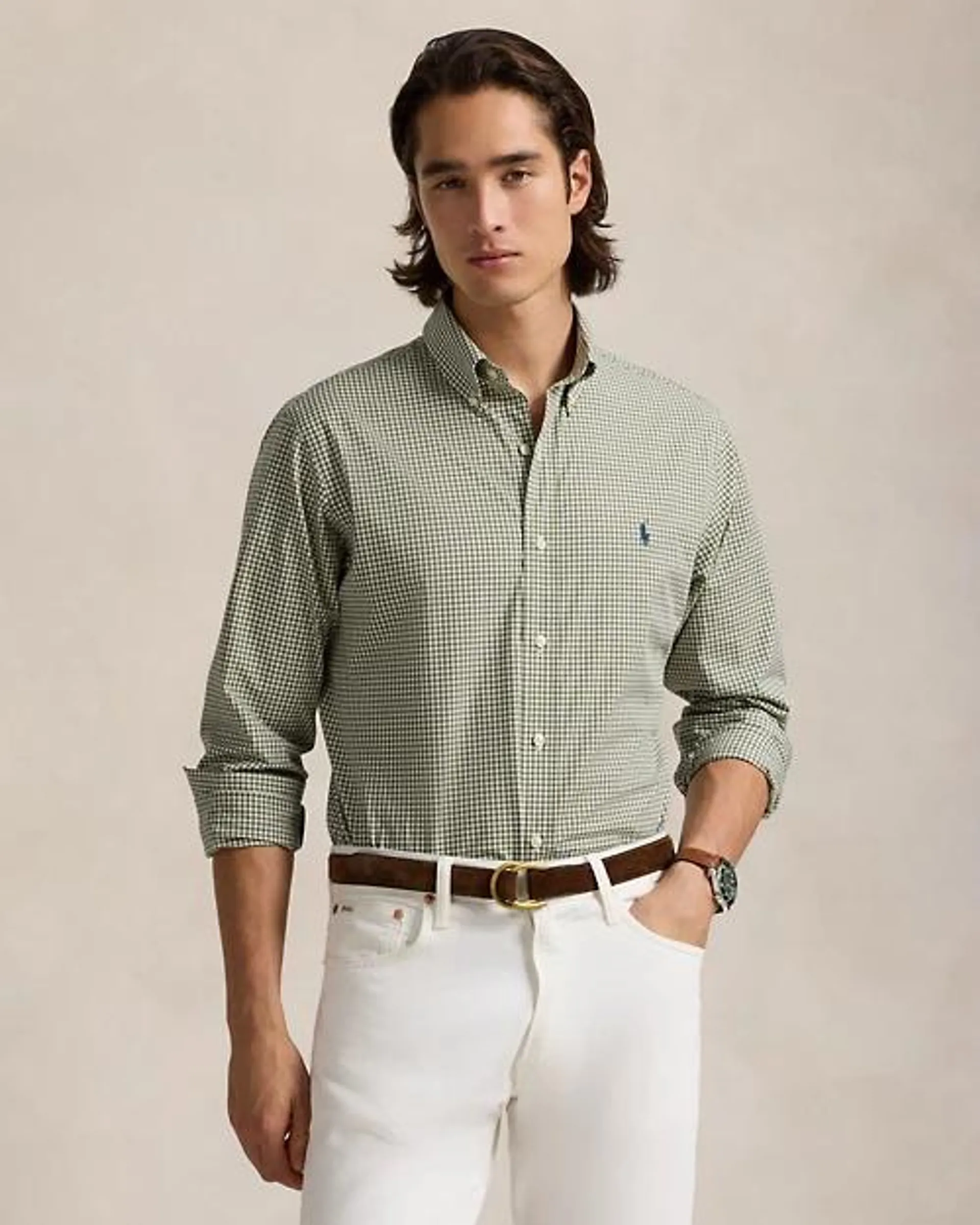 Gingham Stretch Poplin Shirt - All Fits