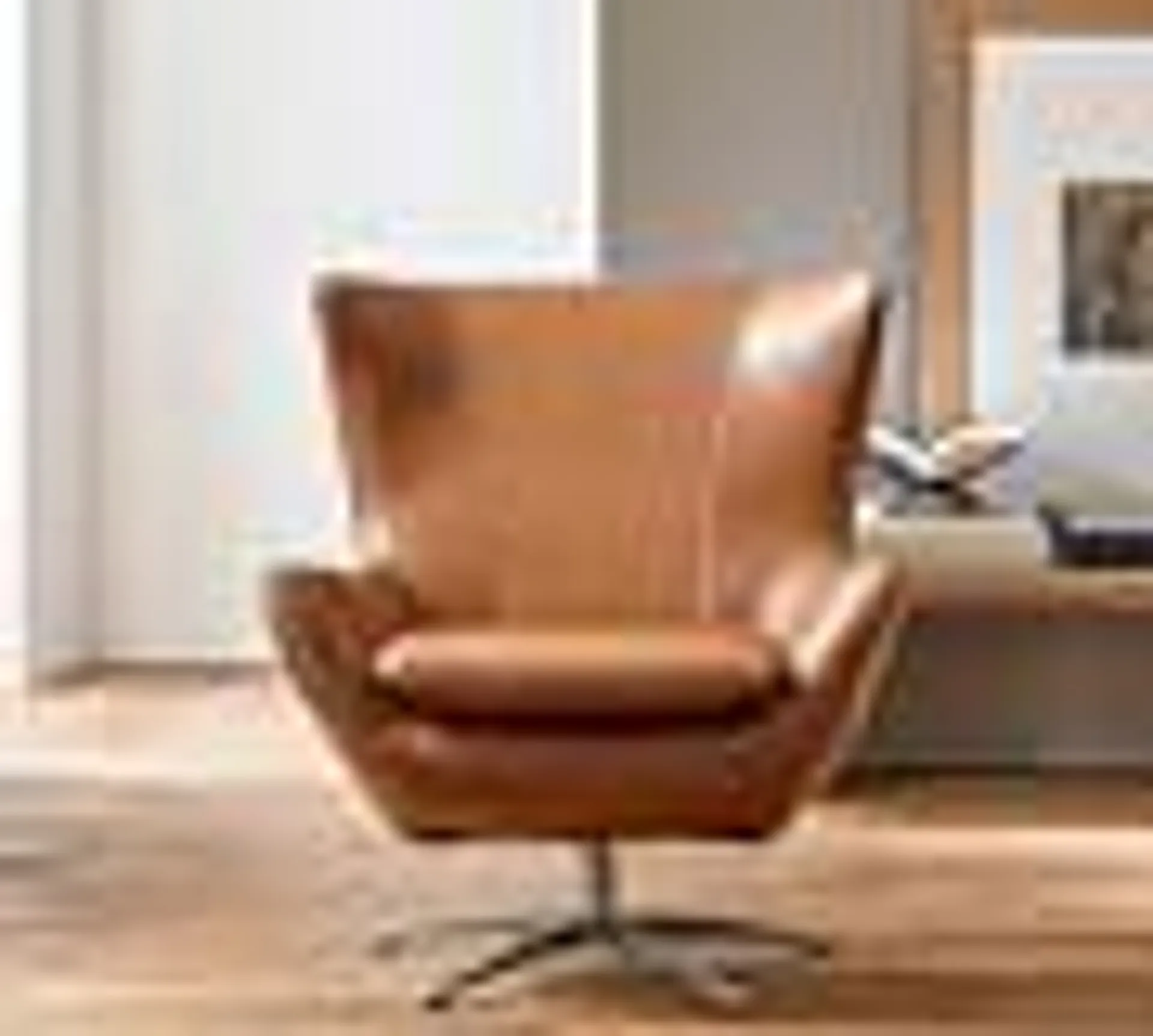 Wells Leather Swivel Chair