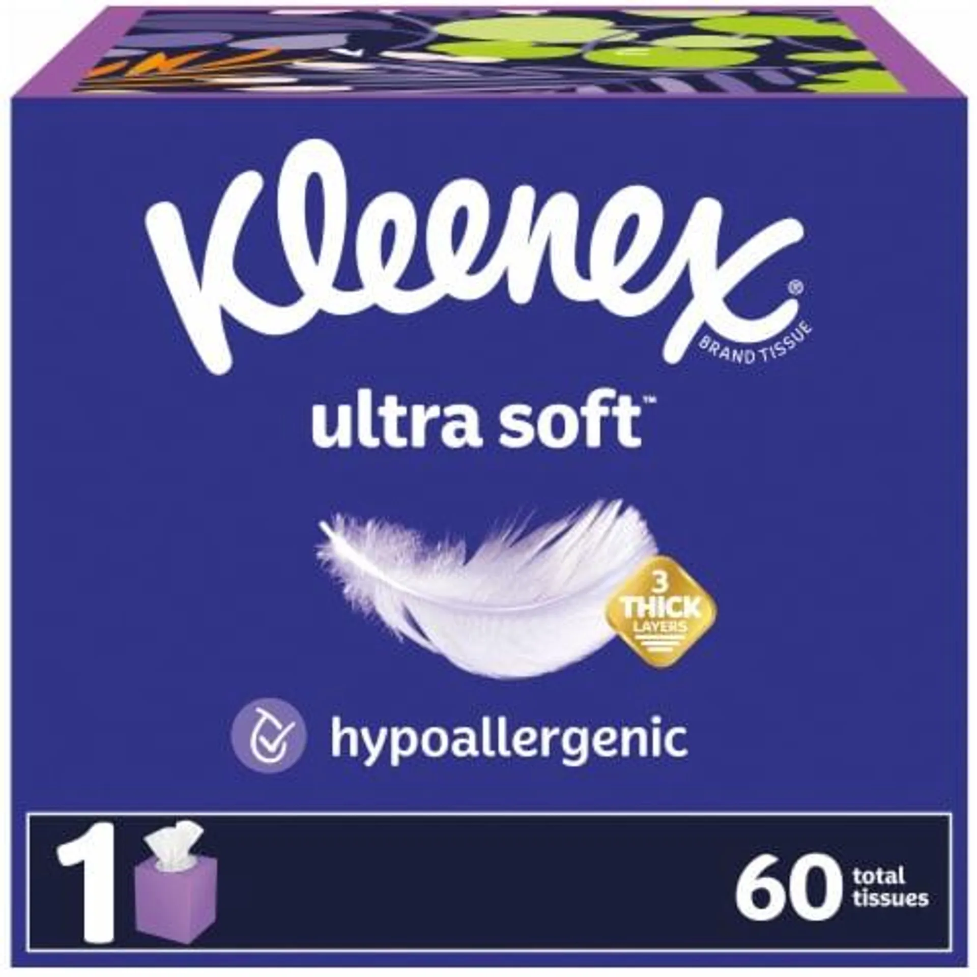 Kleenex Ultra Soft Facial Tissues Cube Box