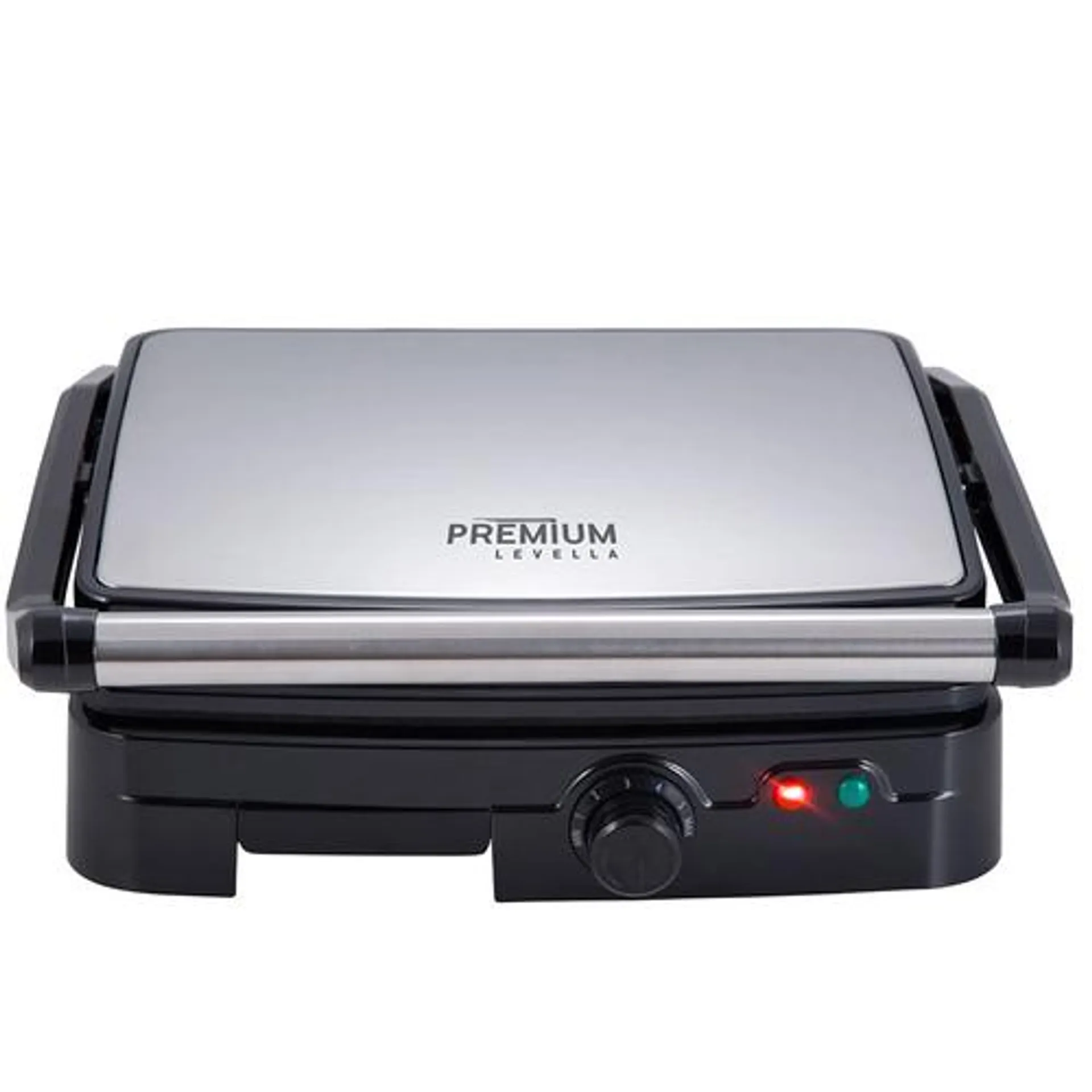 1400 Watt 4-Slice Panini Maker With Non-Stick Grill Plates - Brushed Stainless Steel
