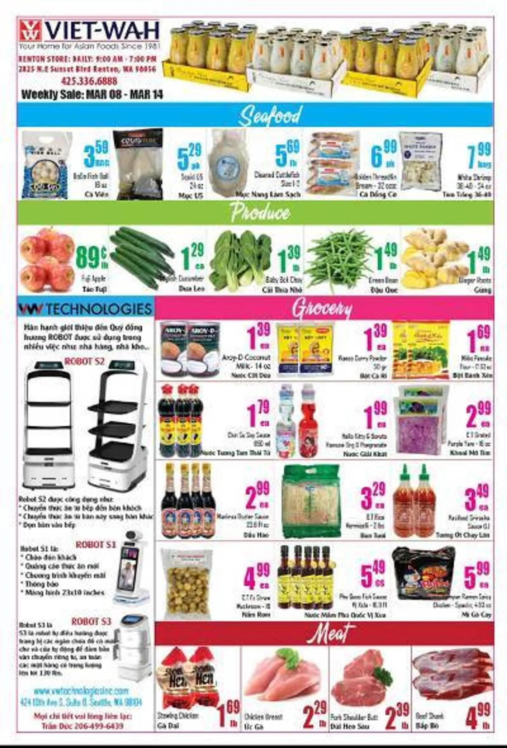 Weekly ad Viet Wah Supermarket Weekly Ad from March 8 to March 14 2024 - Page 