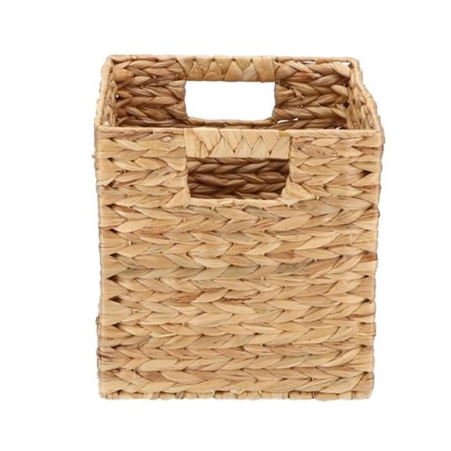 allen + roth ( 10.5-in W x 11-in H x 10.5-in D ) Natural Water hyacinth Basket