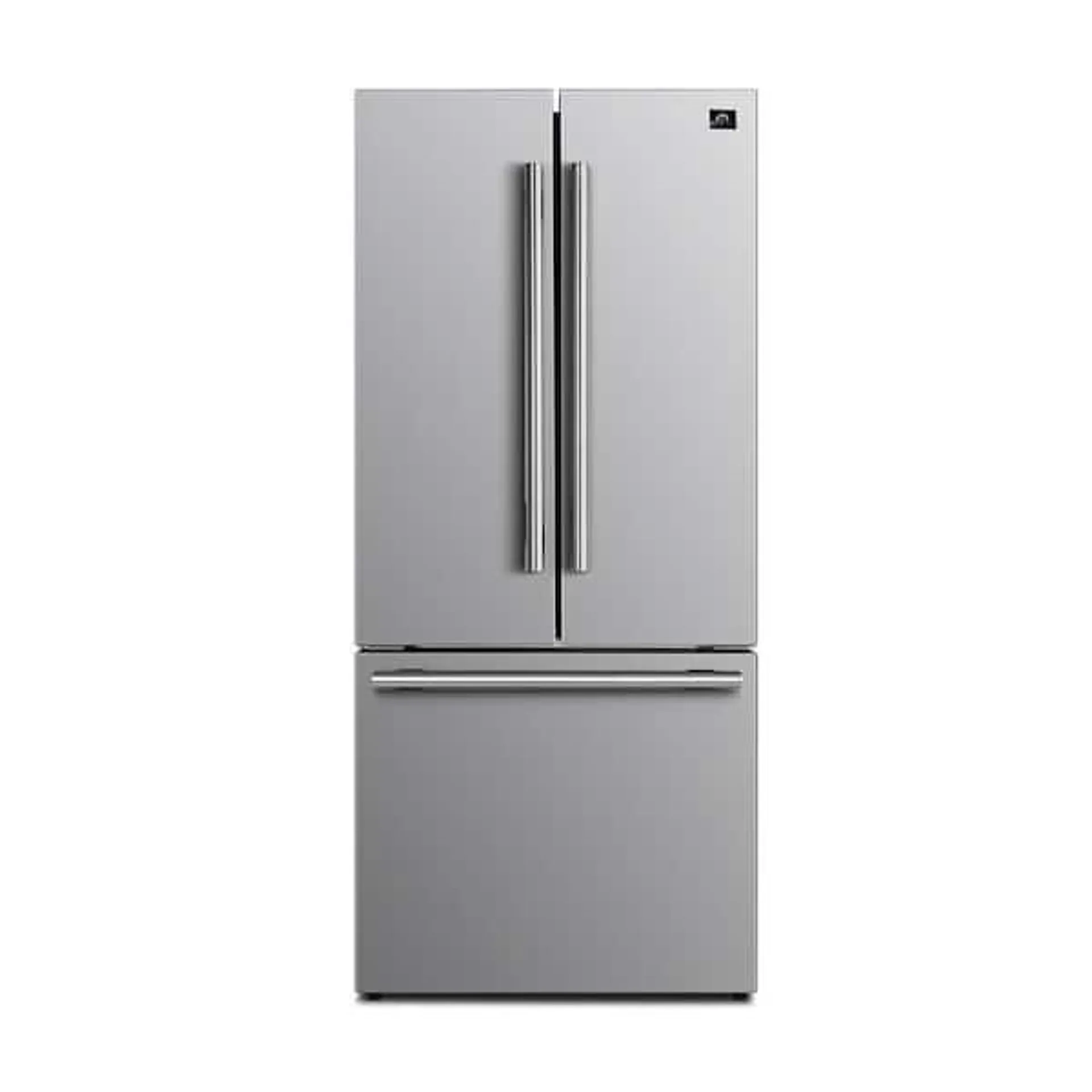 30 in 17.5 cu ft French Door No Frost Refrigerator with Ice Marker in Stainless Steel