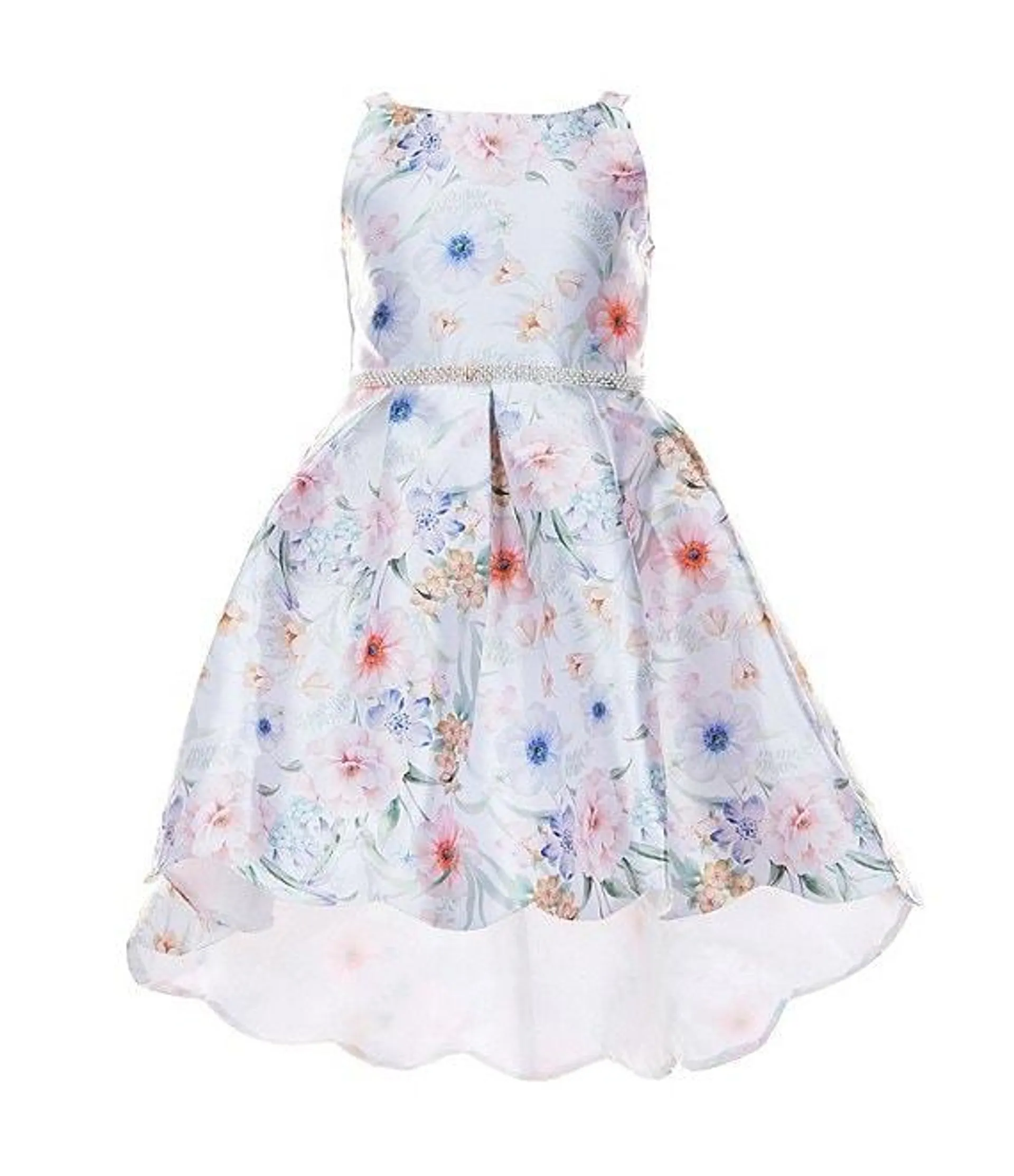 Little Girls 2T-6X Sleeveless Floral-Printed Mikado Fit & Flare Dress