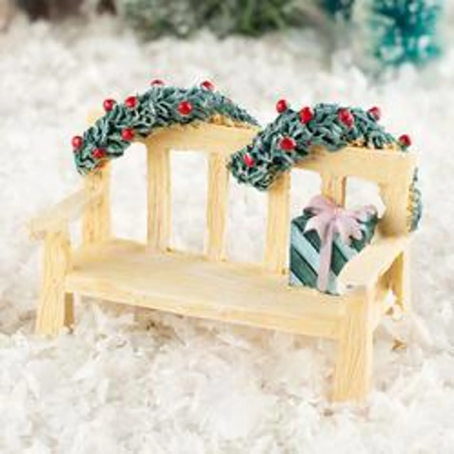 Miniature Christmas Bench