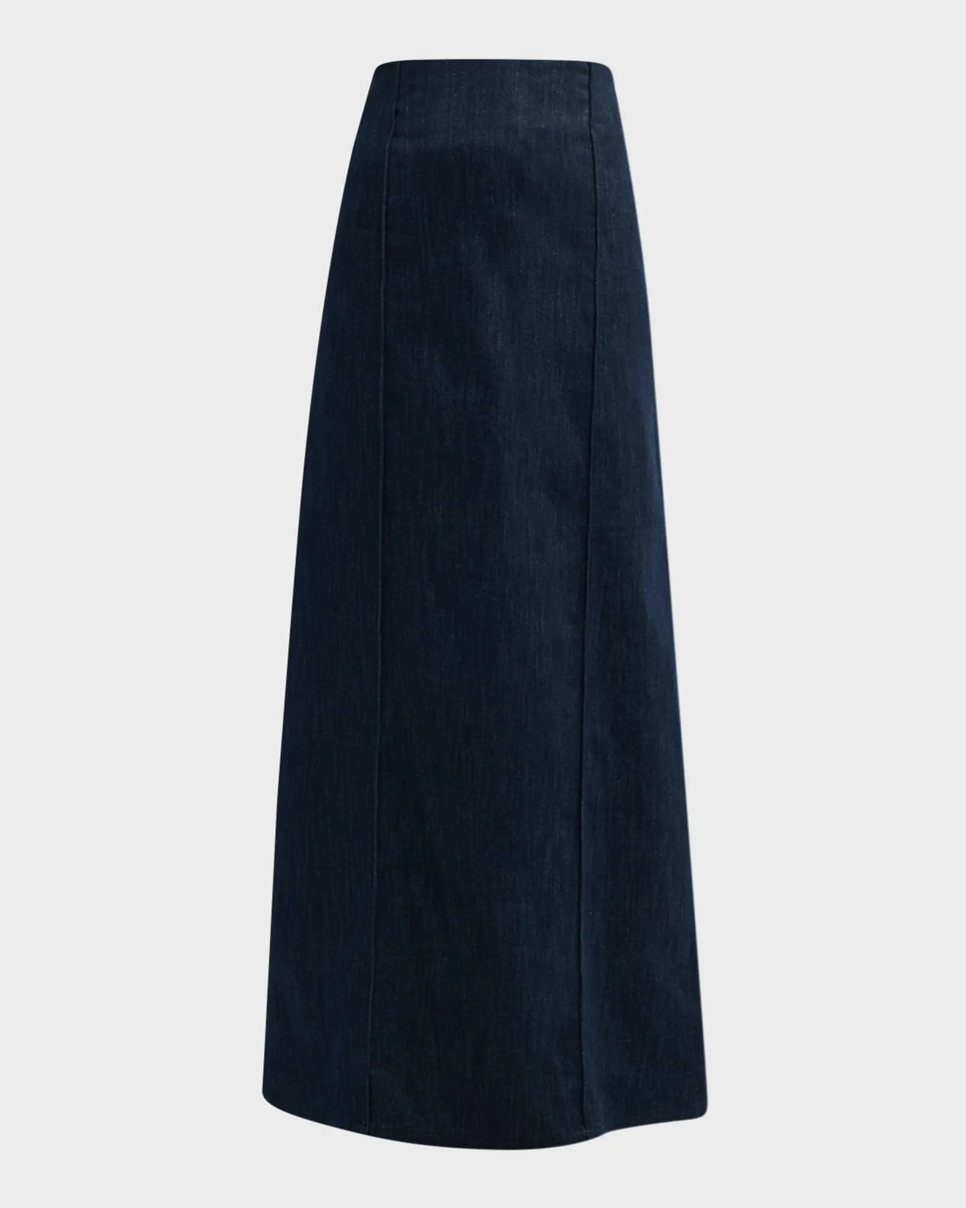 Denim Lurex Mermaid Maxi Skirt