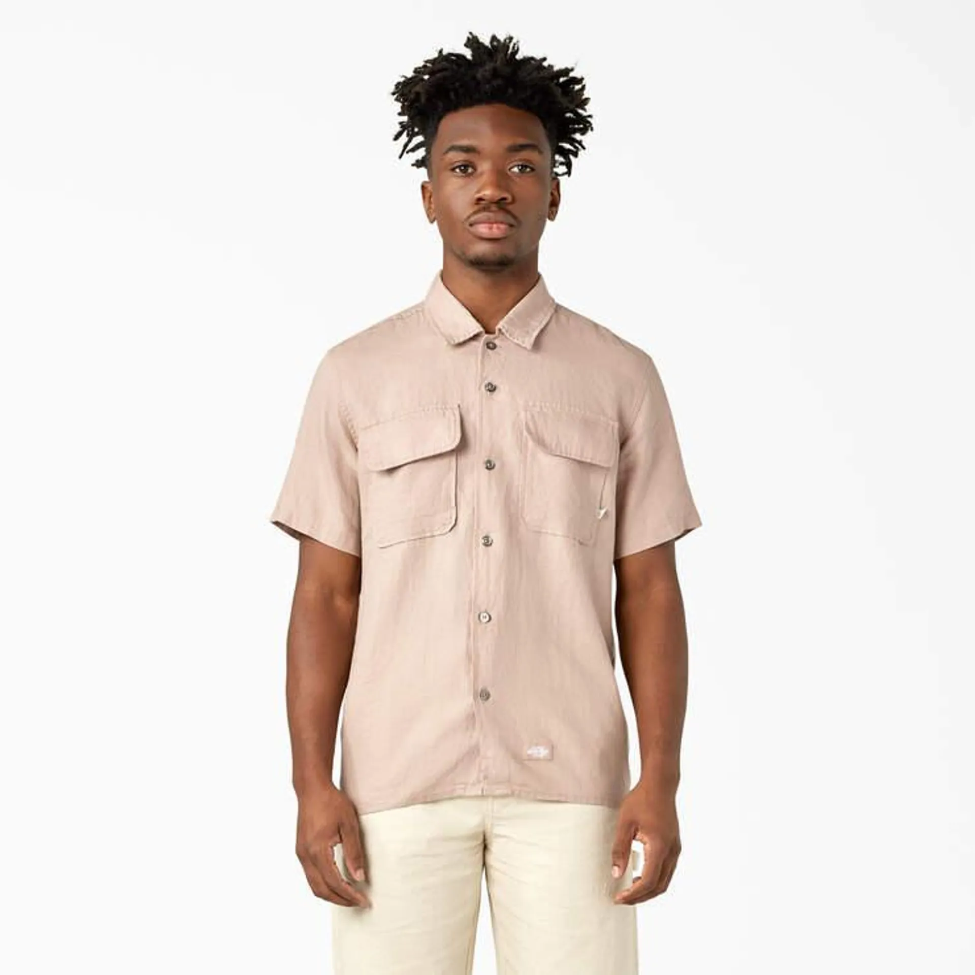 Short Sleeve Linen Work Shirt