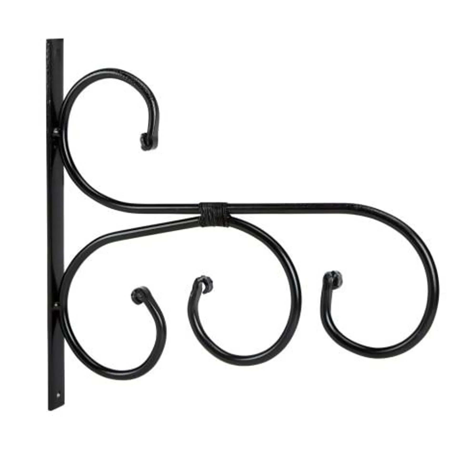 Wrought Iron Wall Mount Plant Hook, 12"