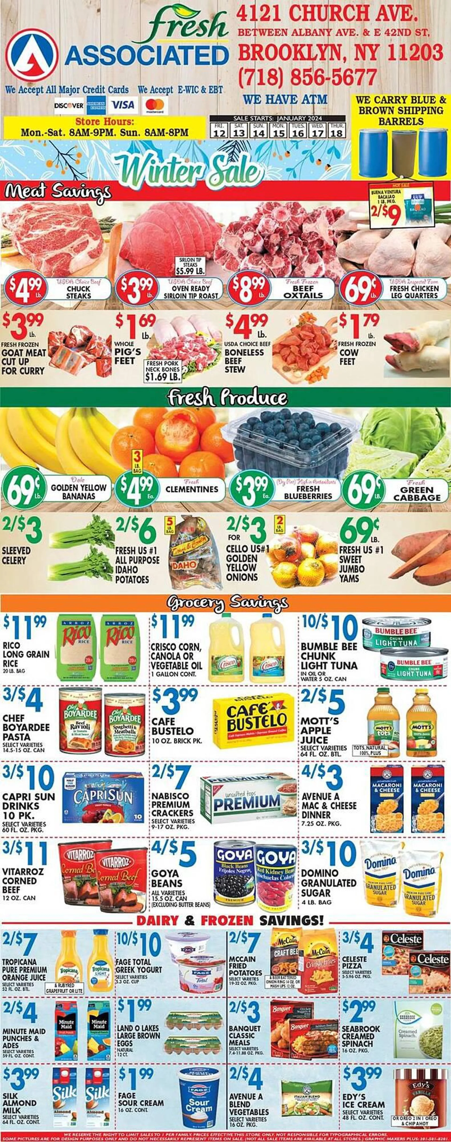 Weekly ad Associated Weekly Ad from January 12 to January 18 2024 - Page 1