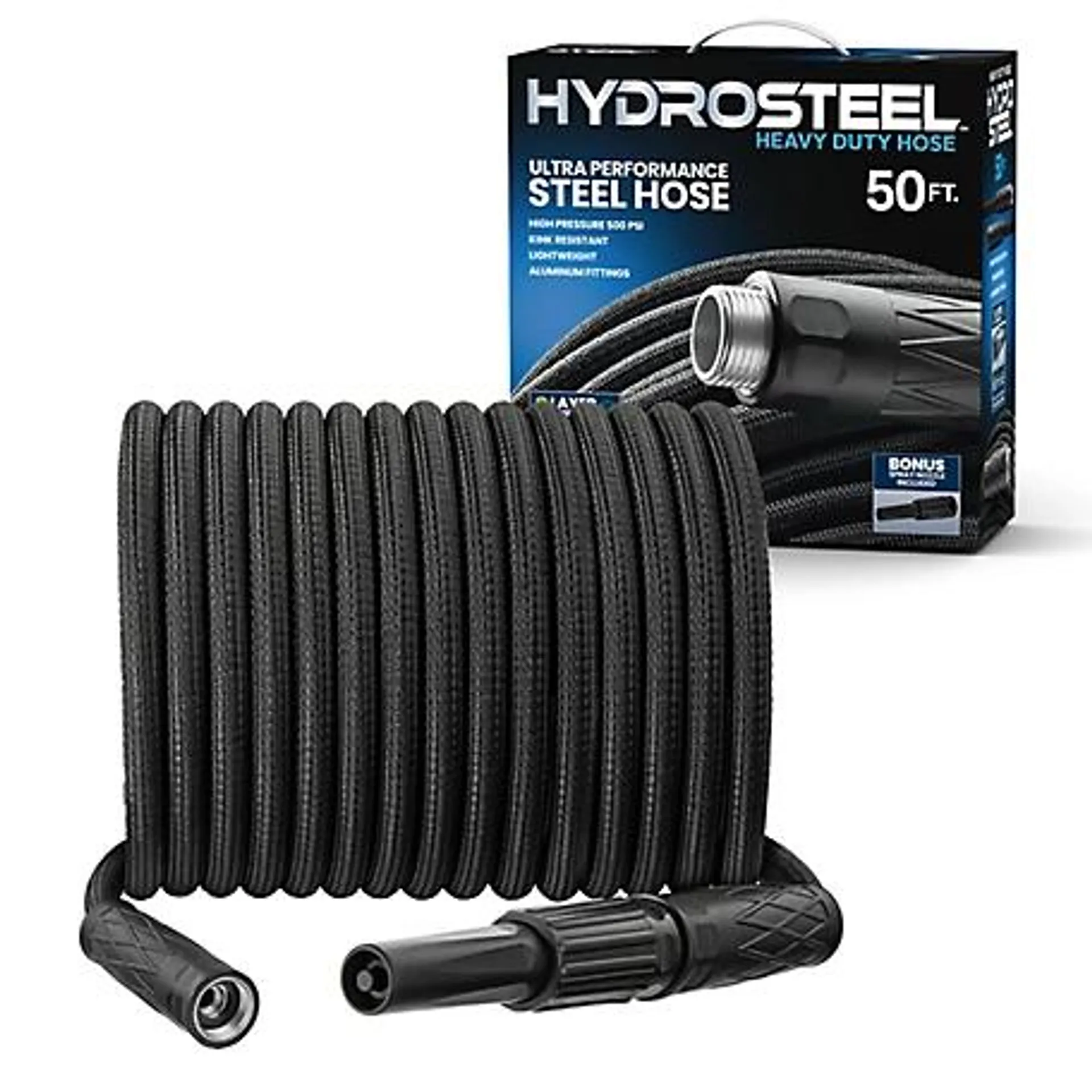 HydroSteel 5/8 in. x 50 ft. Lightweight Kink-Free Aluminum Garden Hose