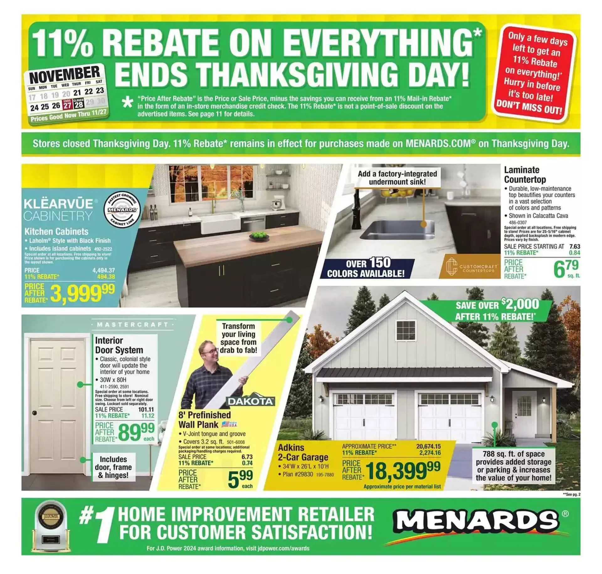 Weekly ad Menards Weekly Ad from November 17 to November 27 2025 - Page 1