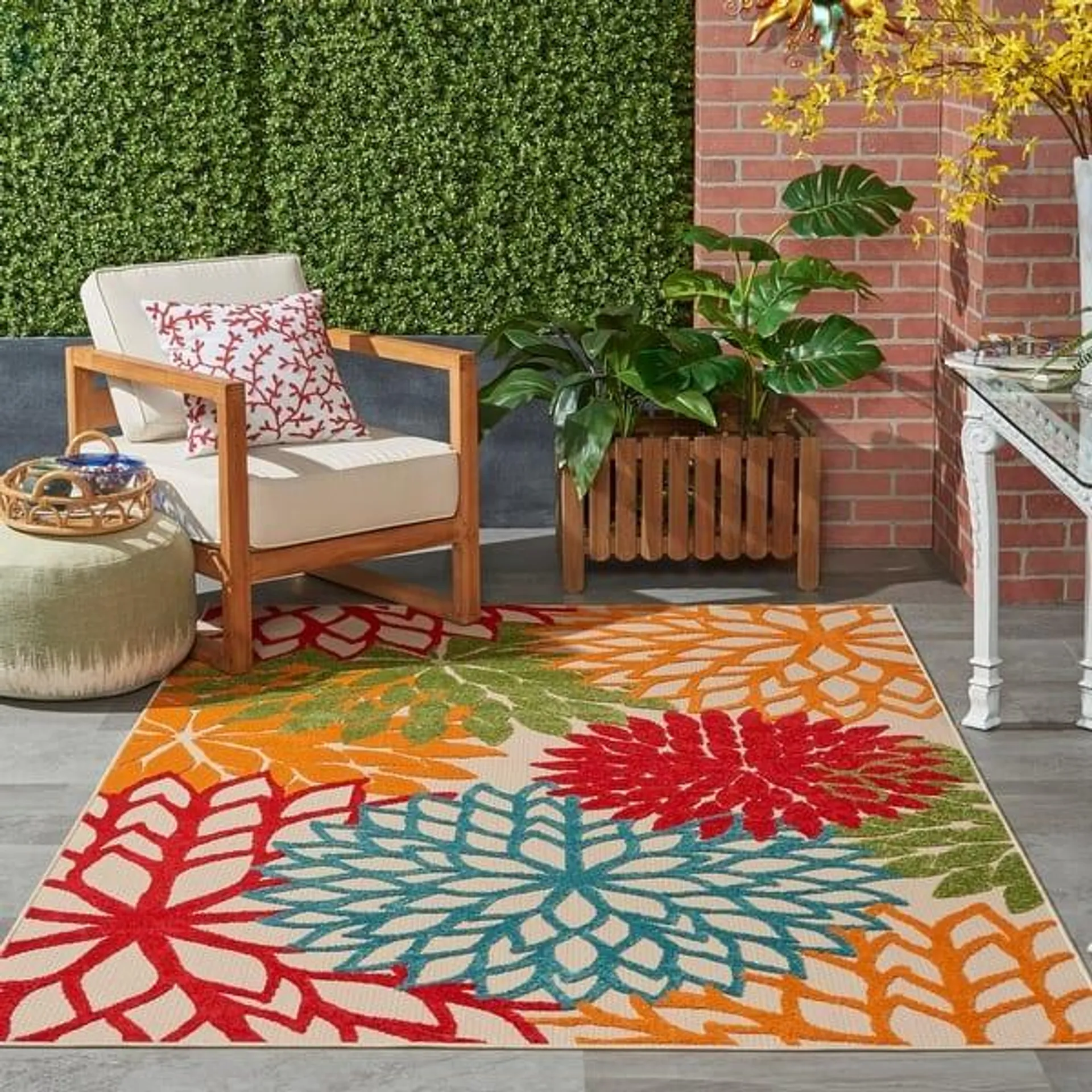 Nourison Aloha Floral Modern, Indoor/Outdoor Area Rug