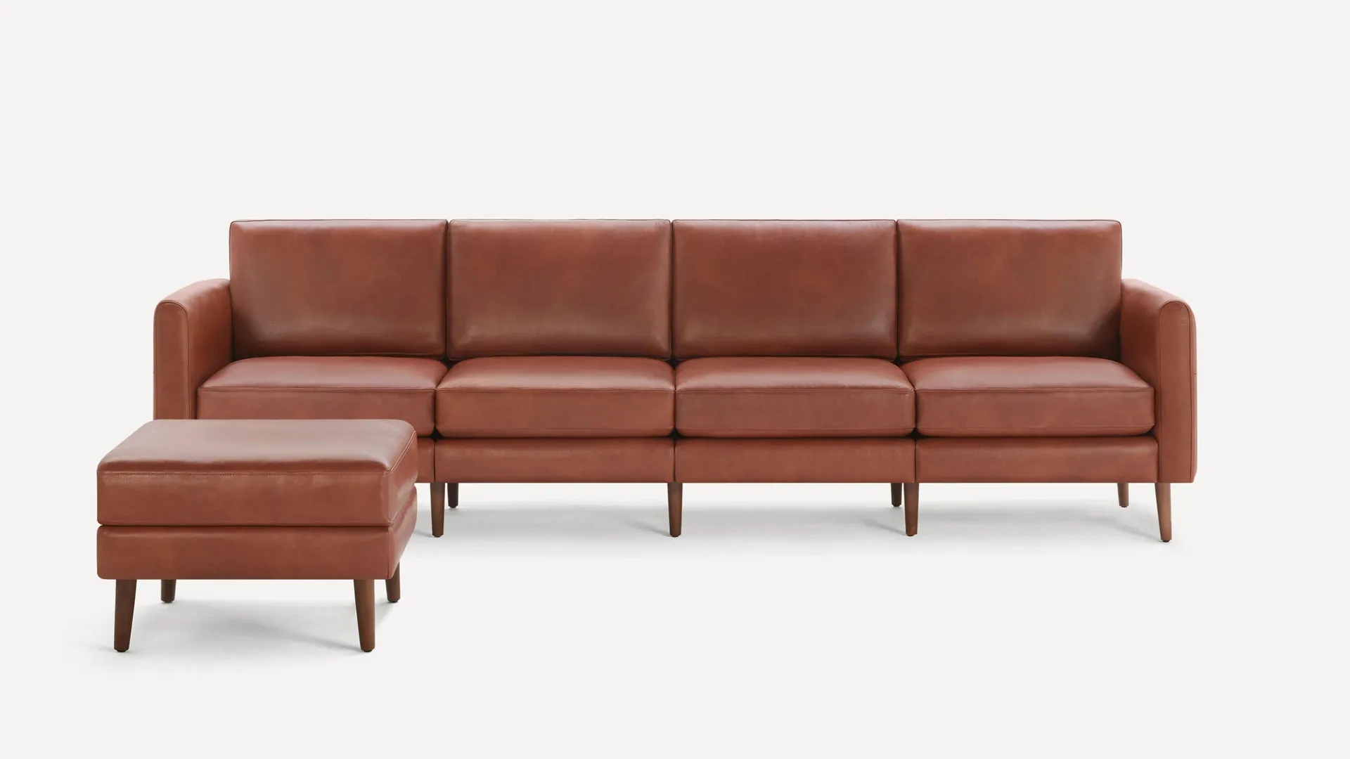 Arch Nomad Leather King Sofa with Ottoman