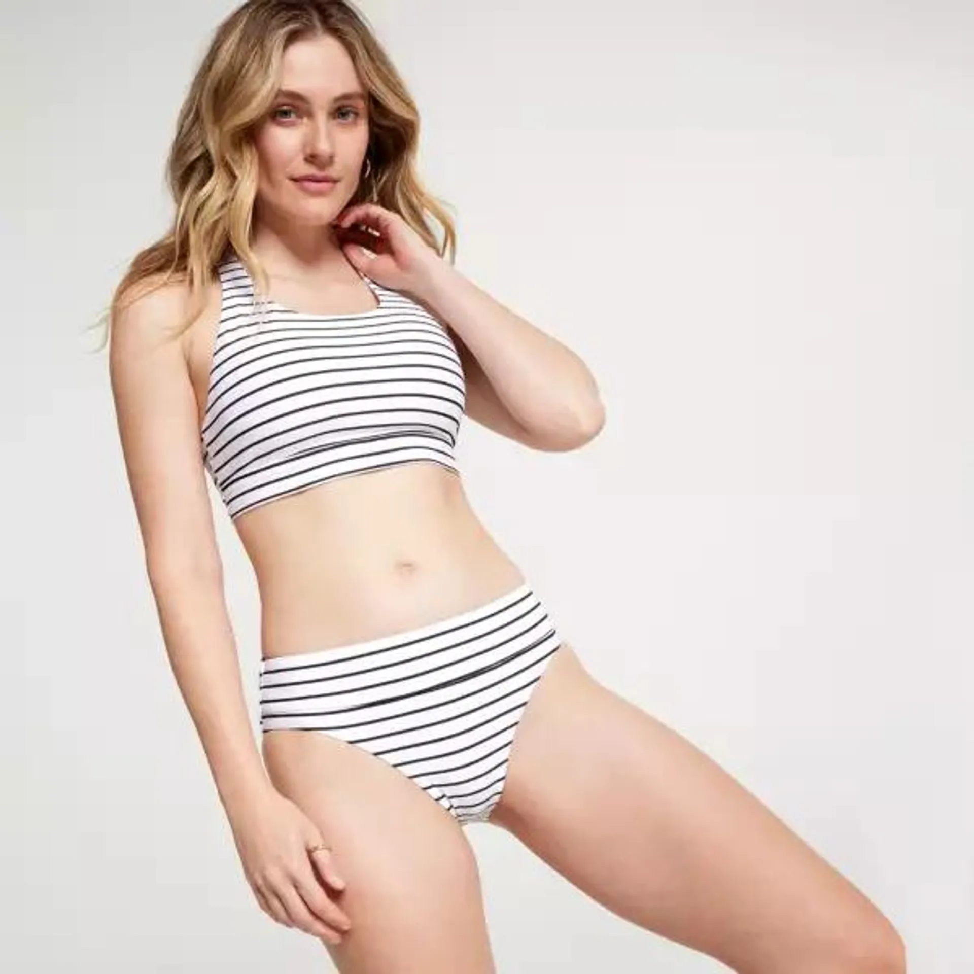 CALIA Women's Skinny Racerback Bikini Medium Support Swim Top