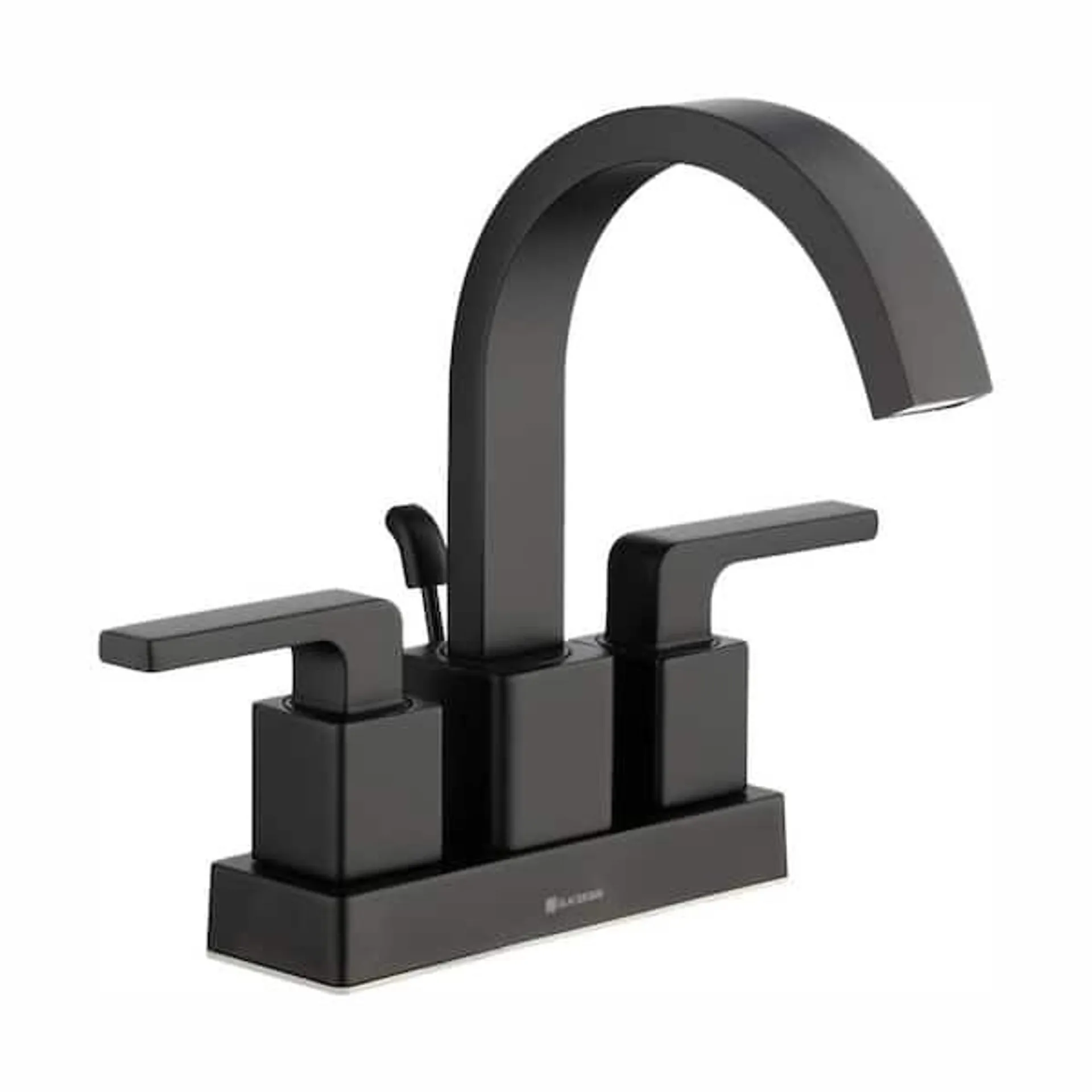 Farrington 4 in. Centerset Double-Handle High-Arc Bathroom Faucet in Matte Black