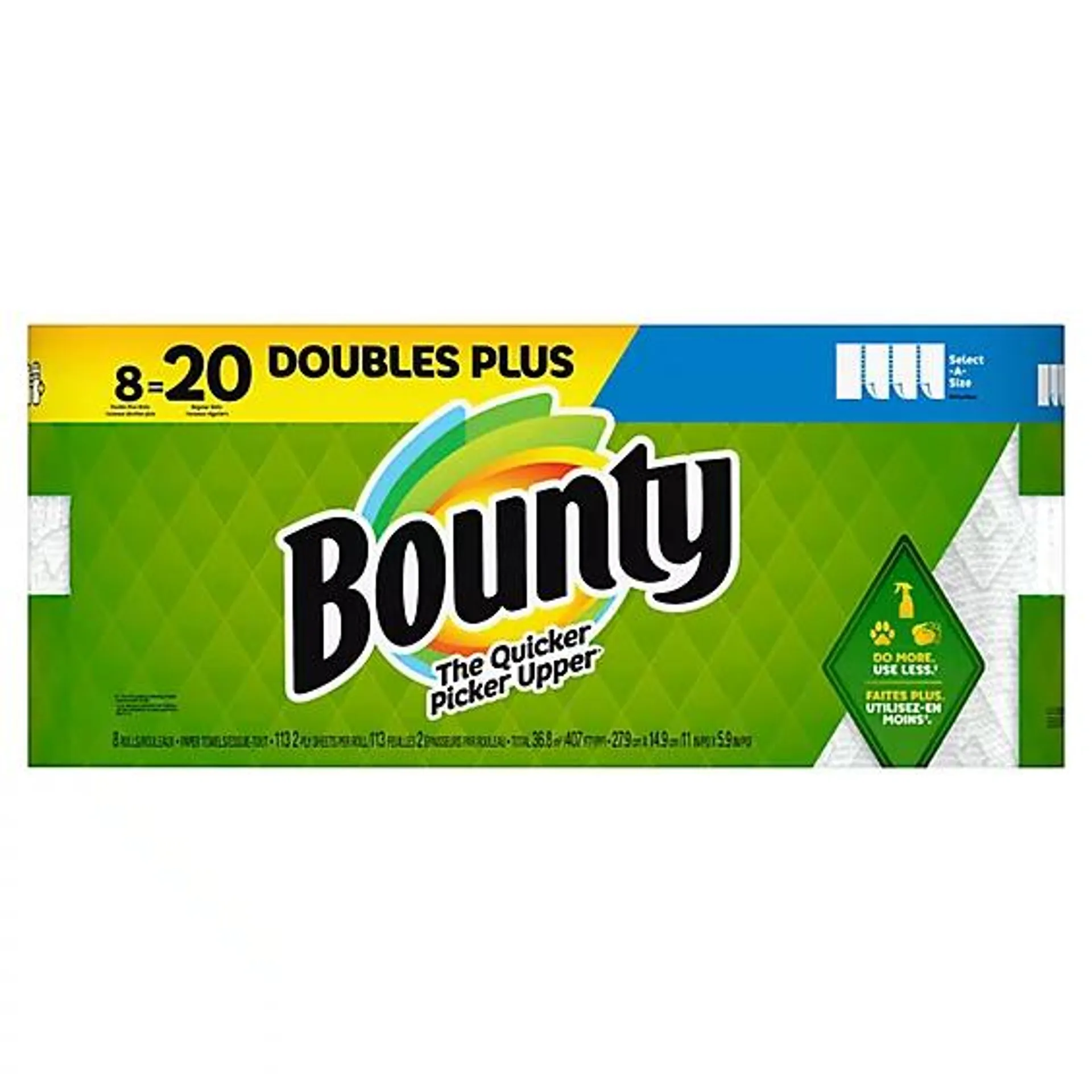 Bounty 8 Double Plus Select A Size White Tissue - 8 Count
