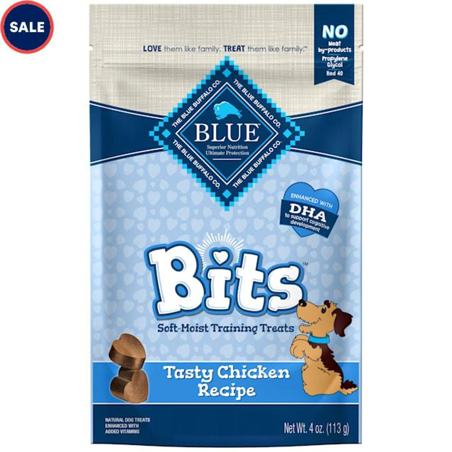 Blue Buffalo Blue Bits Natural Tasty Chicken Soft-Moist Training Dog Treats, 4 oz.