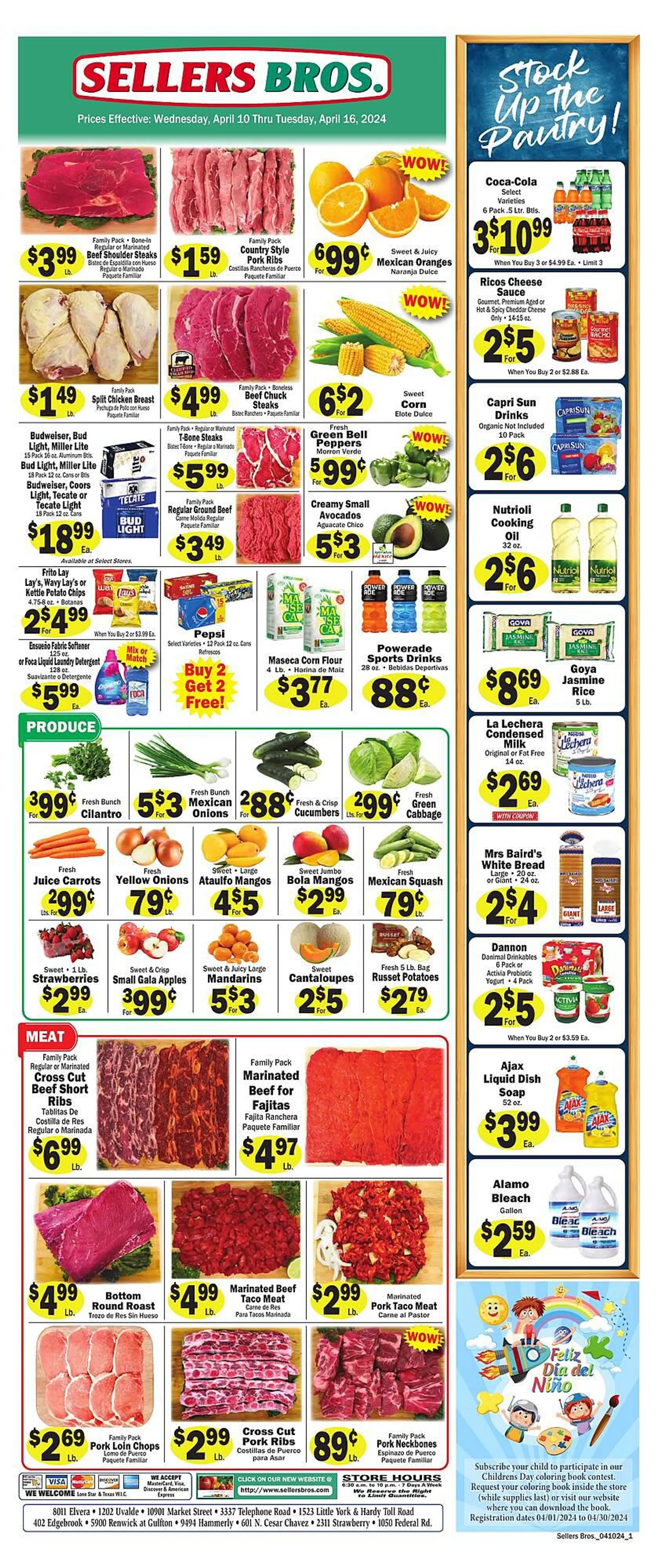 Weekly ad Sellers Bros Weekly Ad from April 10 to April 16 2024 - Page 