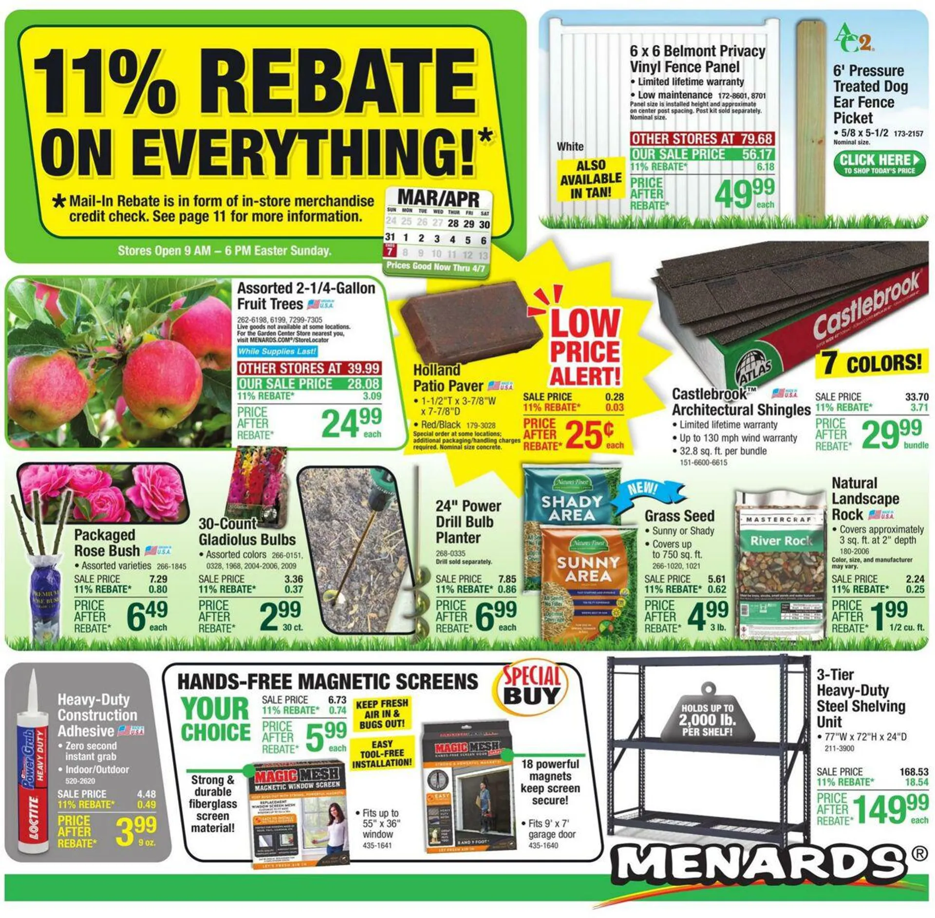 Weekly ad Menards Current weekly ad from March 28 to April 7 2024 - Page 1