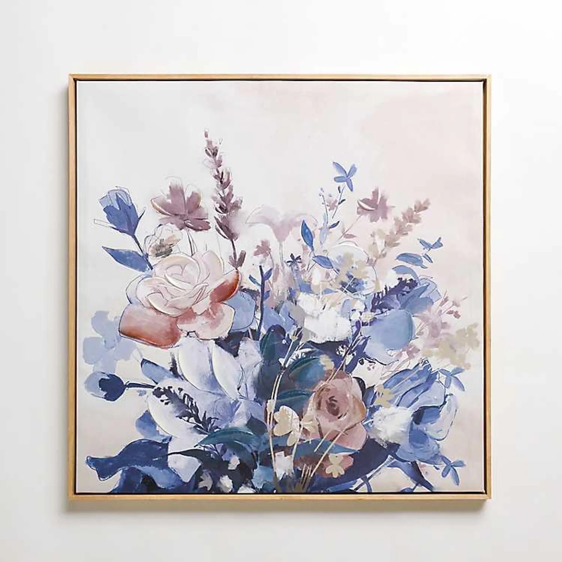 Blue Spring Blooms Canvas Art Print