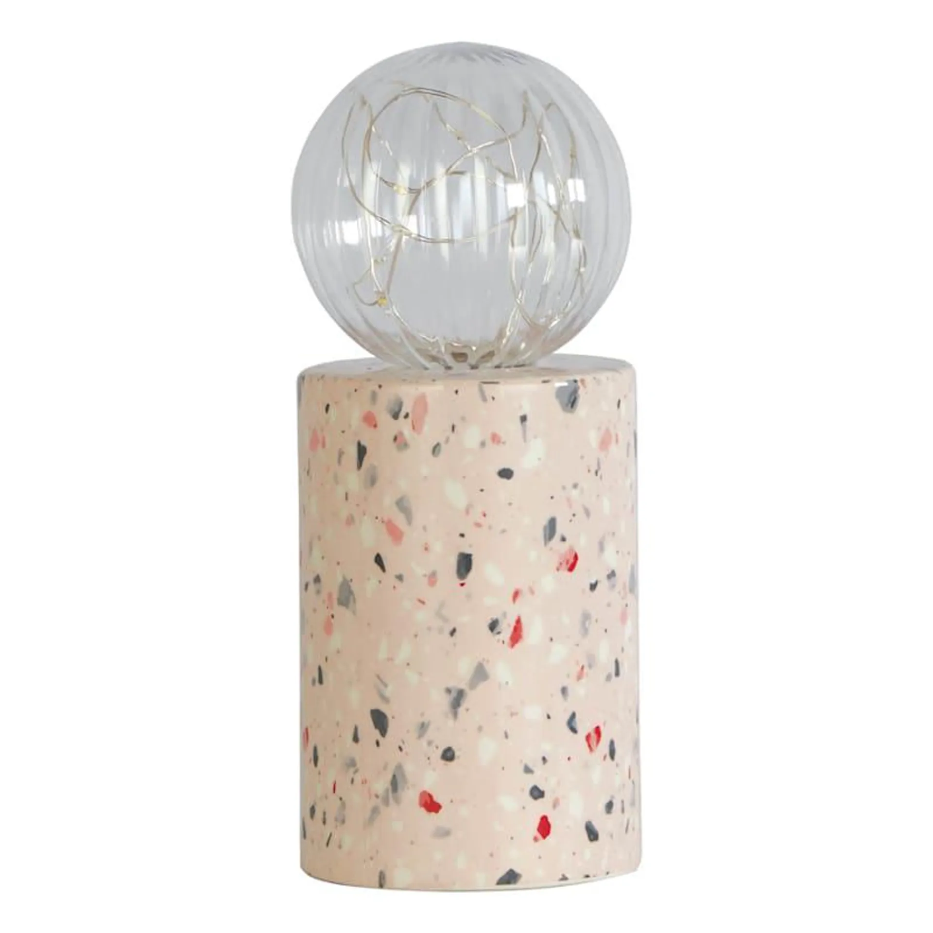 Pink Exposed Bulb Uplight Lamp, 5"