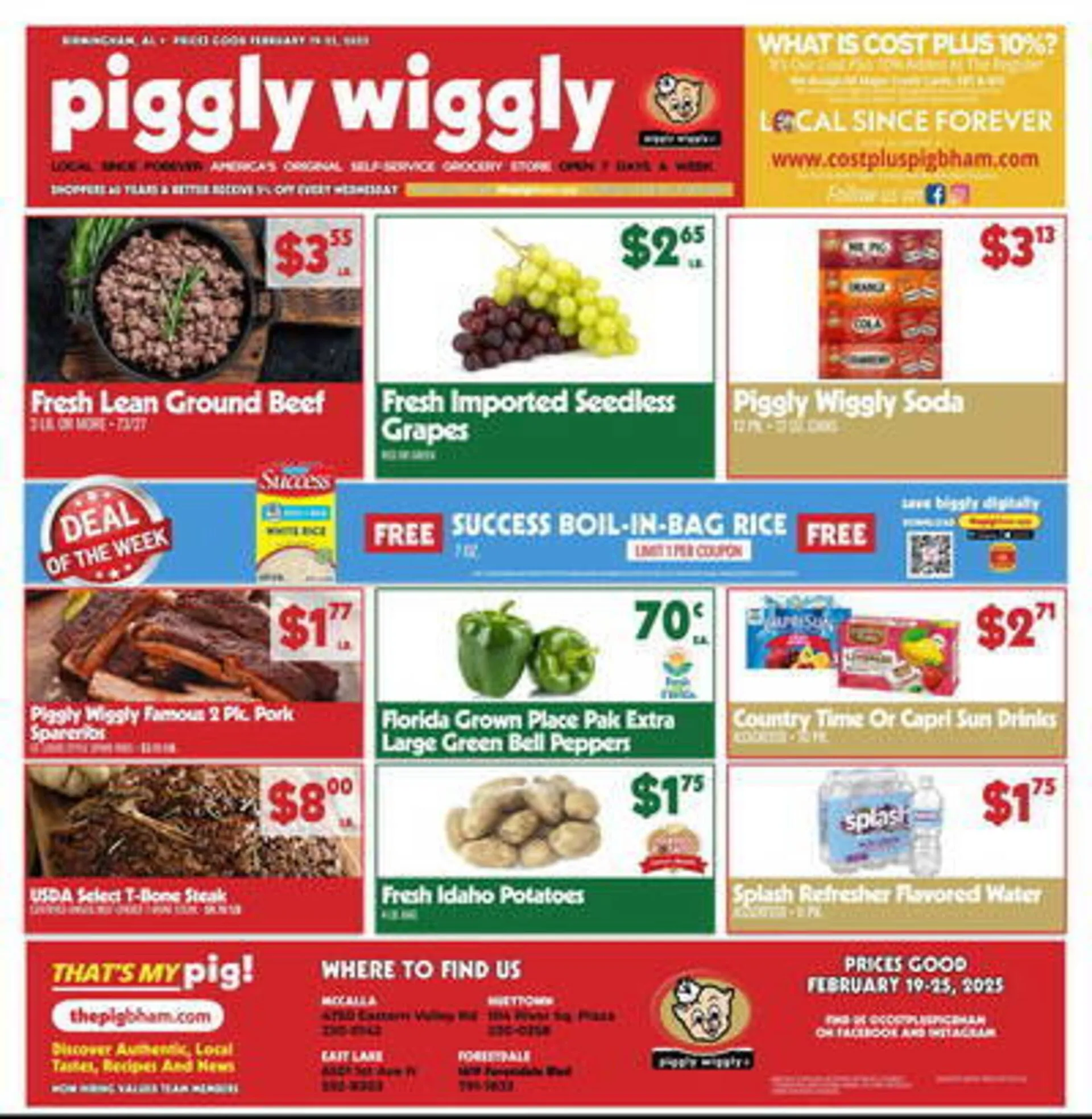 Catálogo de Piggly Wiggly Weekly Ad 19 de febrero al 25 de febrero 2025 - Página 1