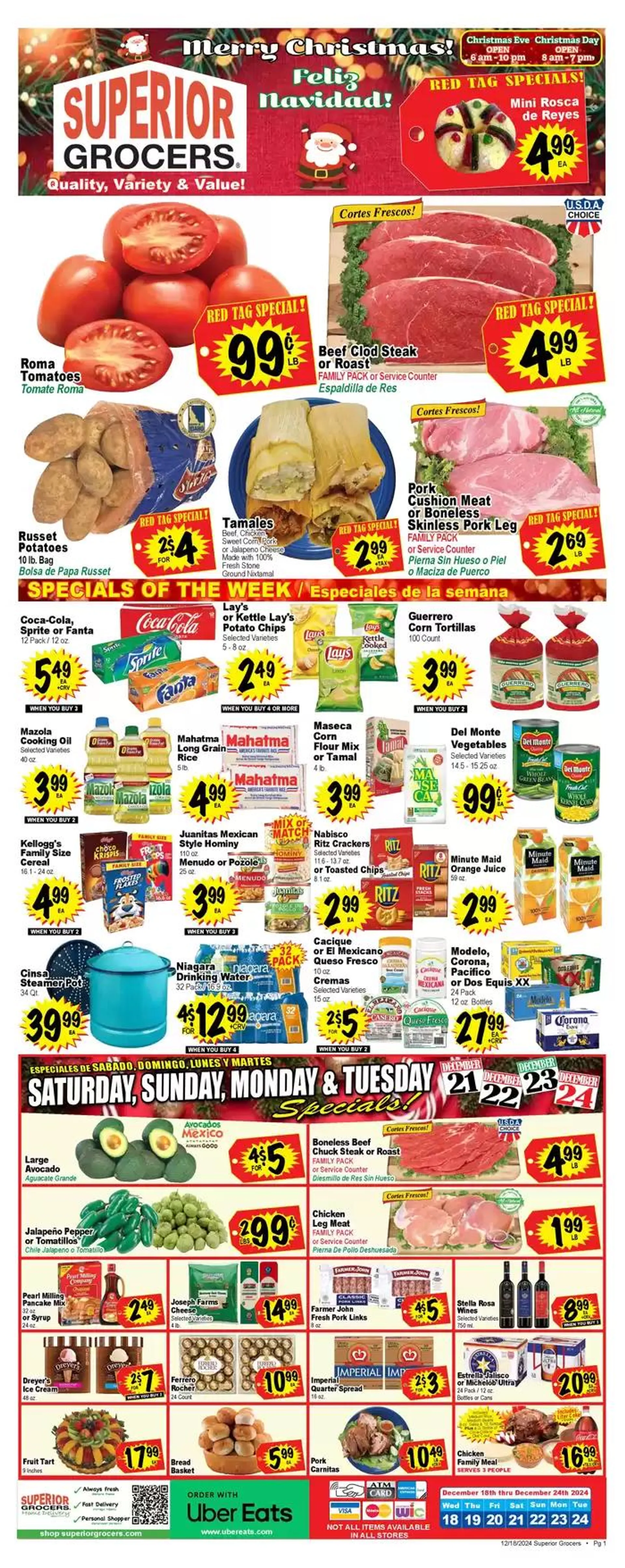 Weekly specials Superior Grocers - 1