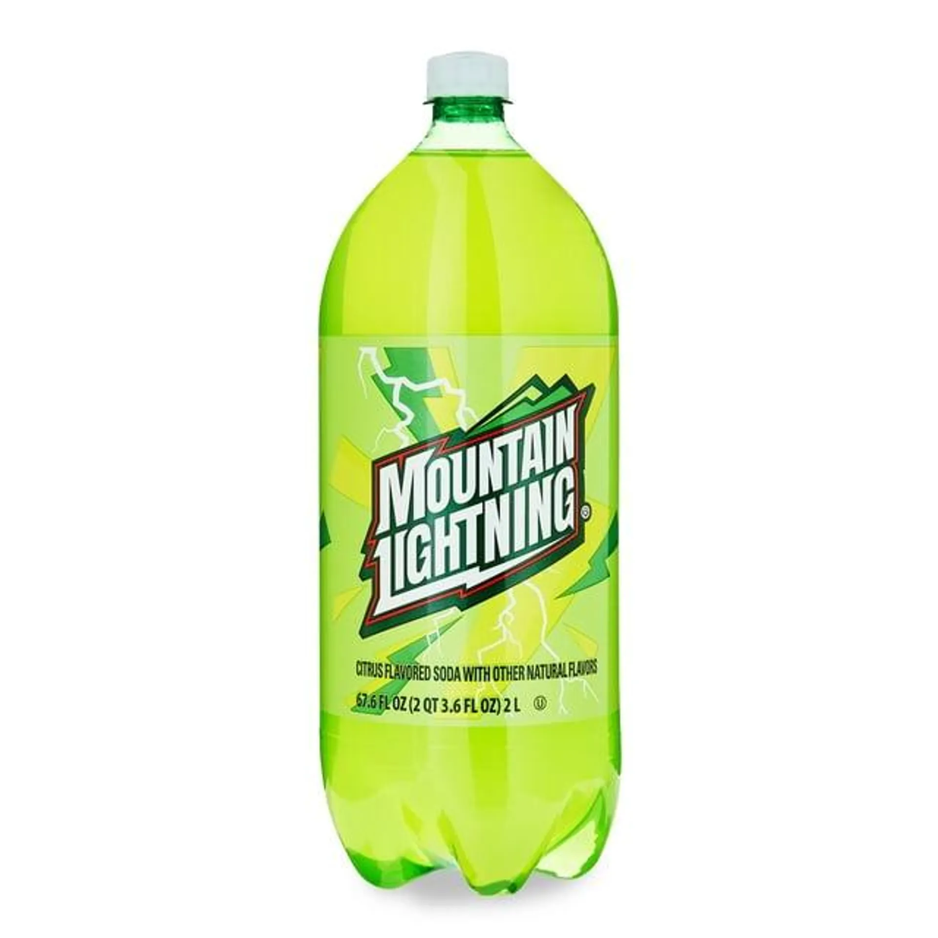 Great Value Mountain Lightning Citrus Flavored Soda Pop, 2 Liter Bottle