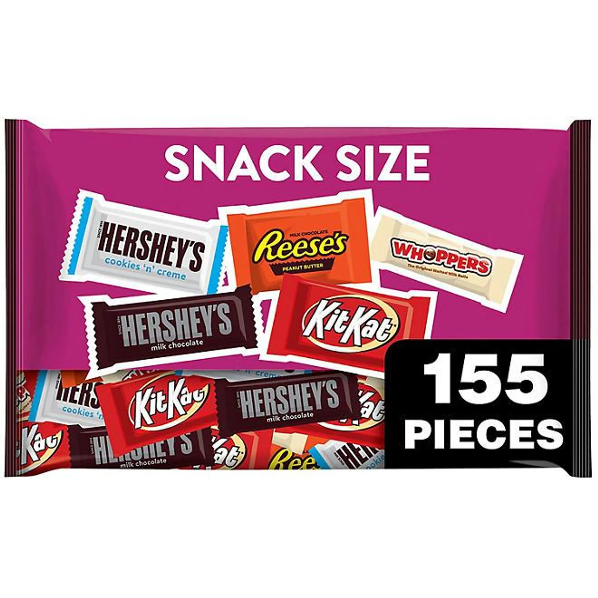 Hershey Assorted Flavored Snack Size, Halloween Candy (155 pcs)