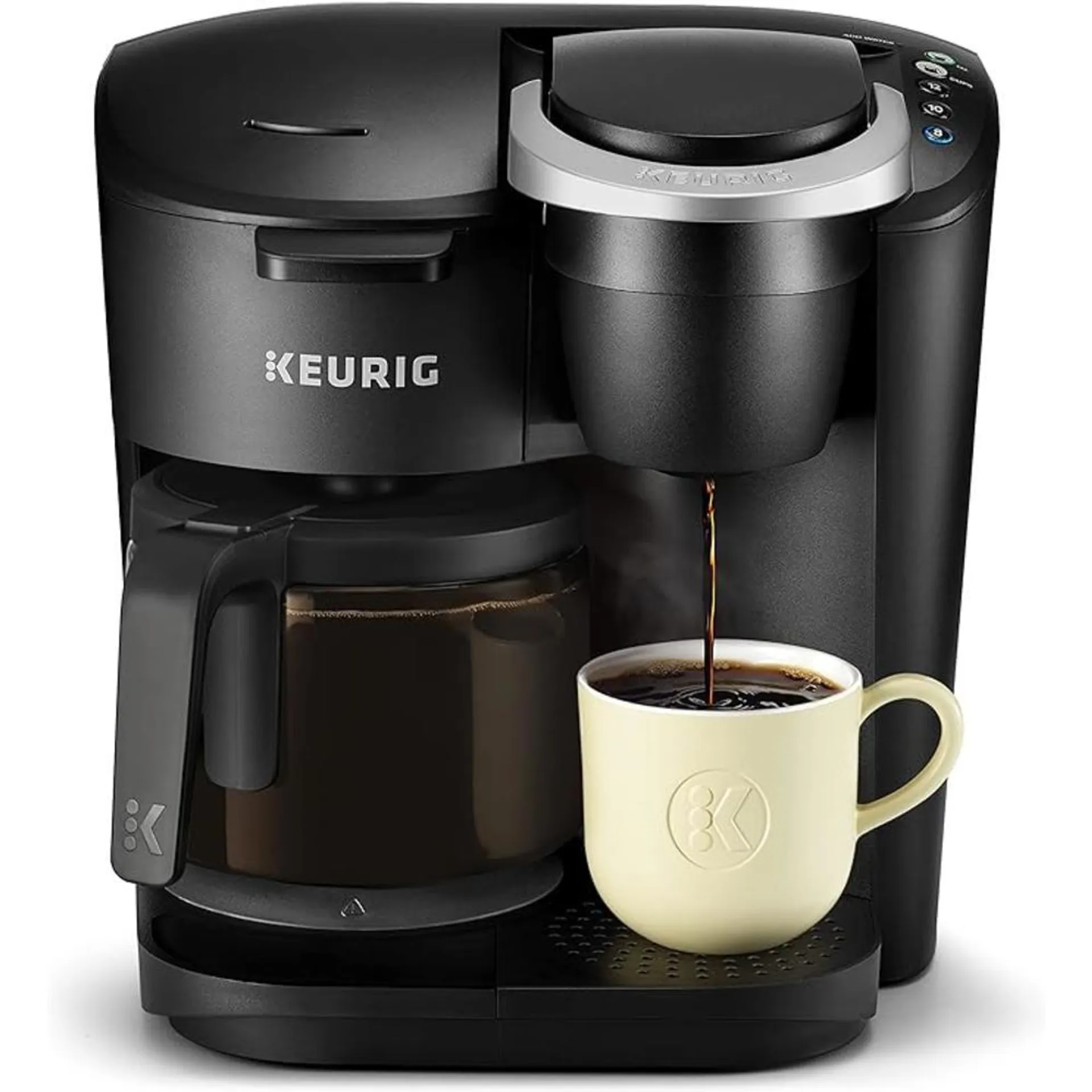 Keurig K-Duo Essentials Coffee Maker, with Single Serve K-Cup Pod and 12 Cup Carafe Brewer, Black