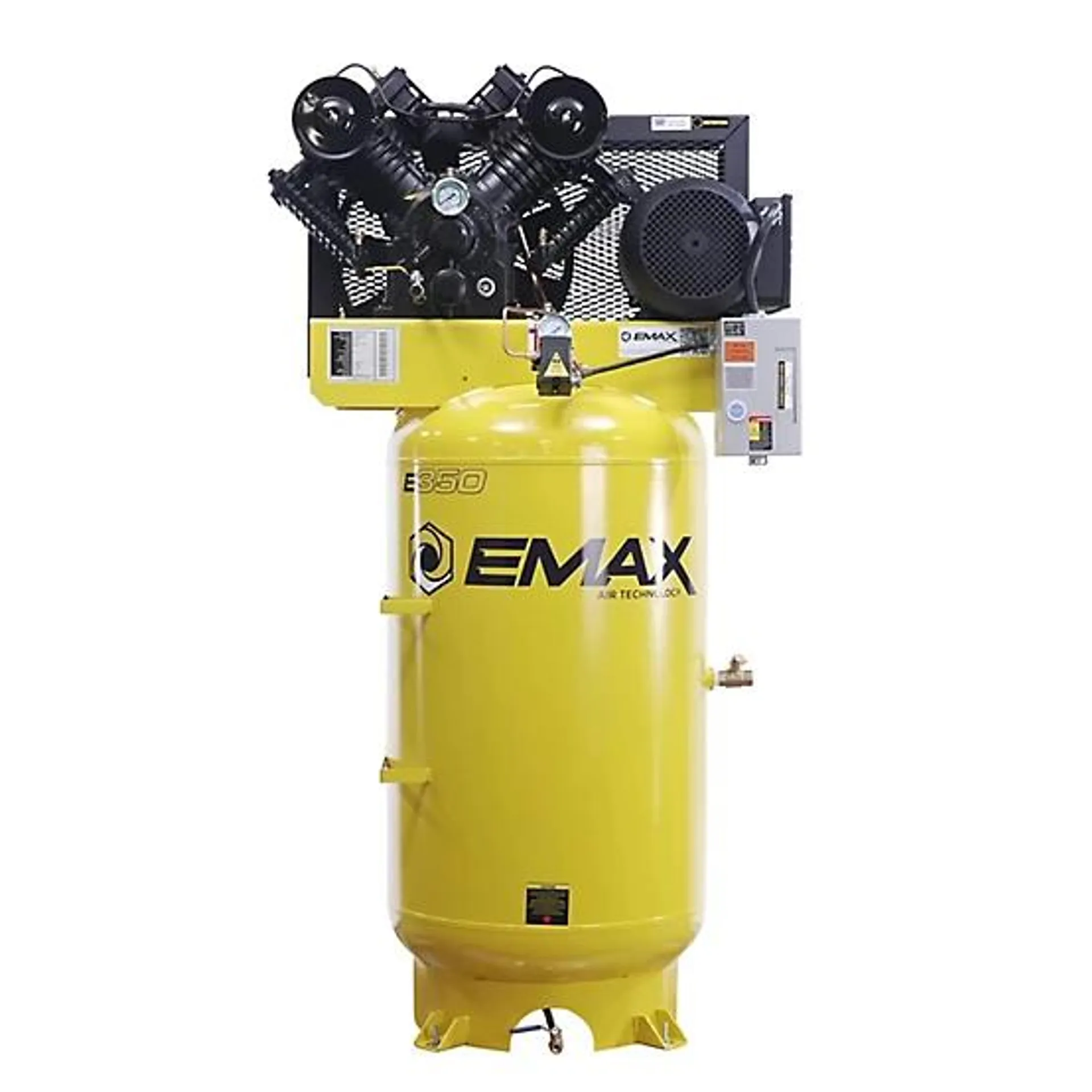 7.5 HP 80 gal. 2-Stage Industrial V4 Pressure Lubricated Pump Air Compressor, 175 PSI, 1-Phase, 31 CFM at 100 PSI