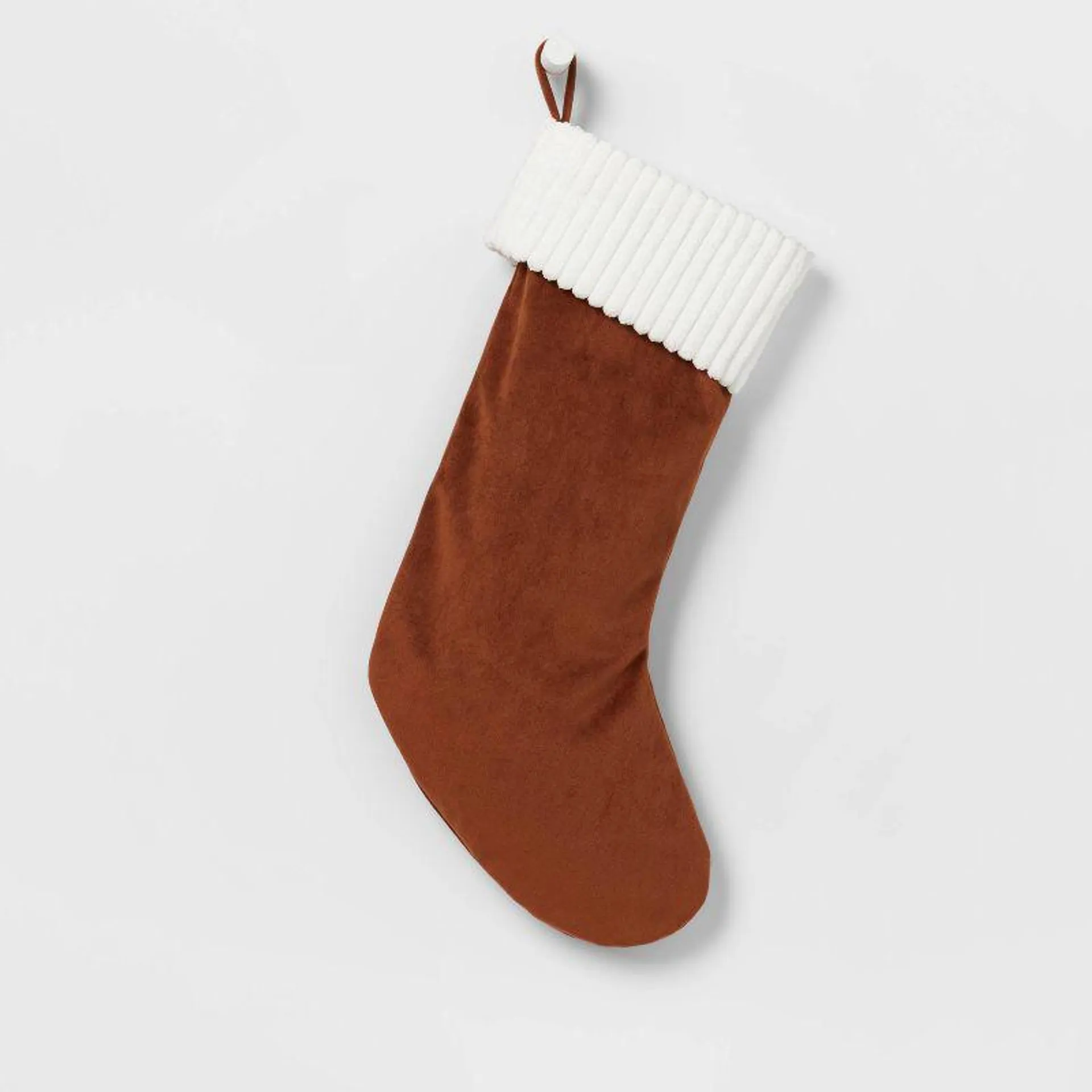 20" Reversible Christmas Holiday Stocking Brown/Gold - Wondershop™