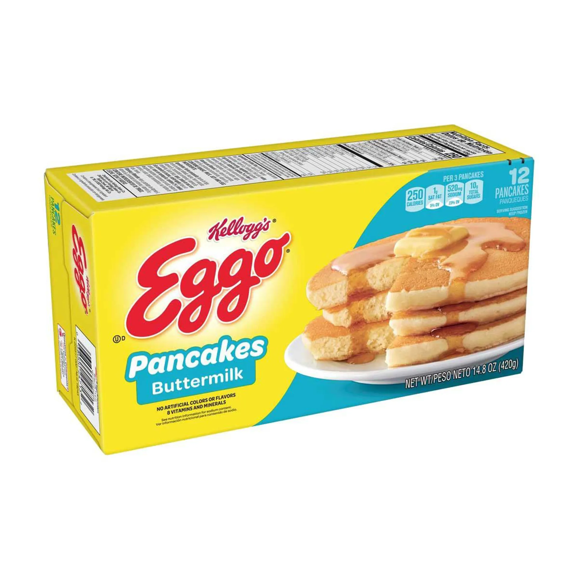 Eggo Frozen Buttermilk Pancakes, 14.8 Oz - 12 Ct