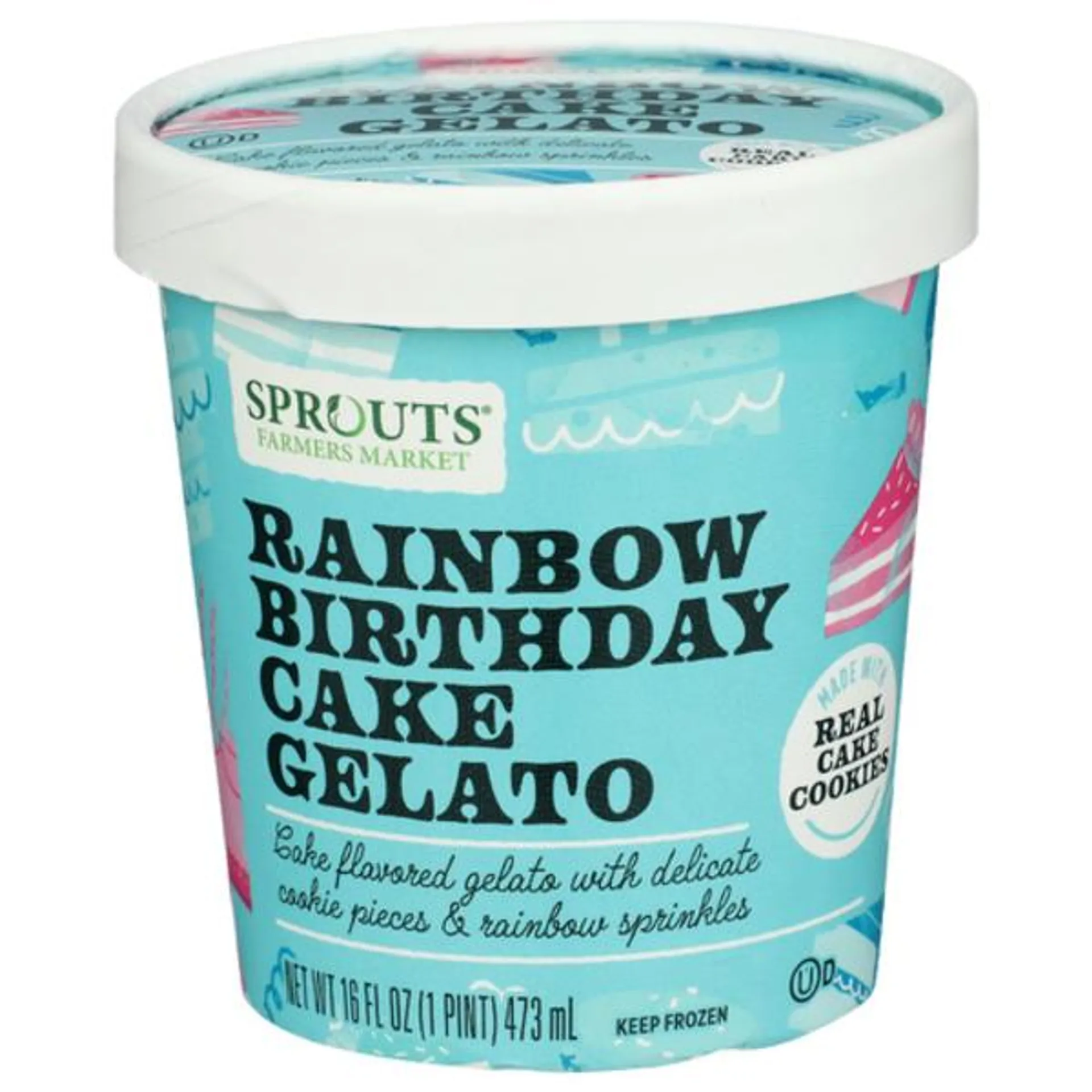 Sprouts Rainbow Birthday Cake Gelato