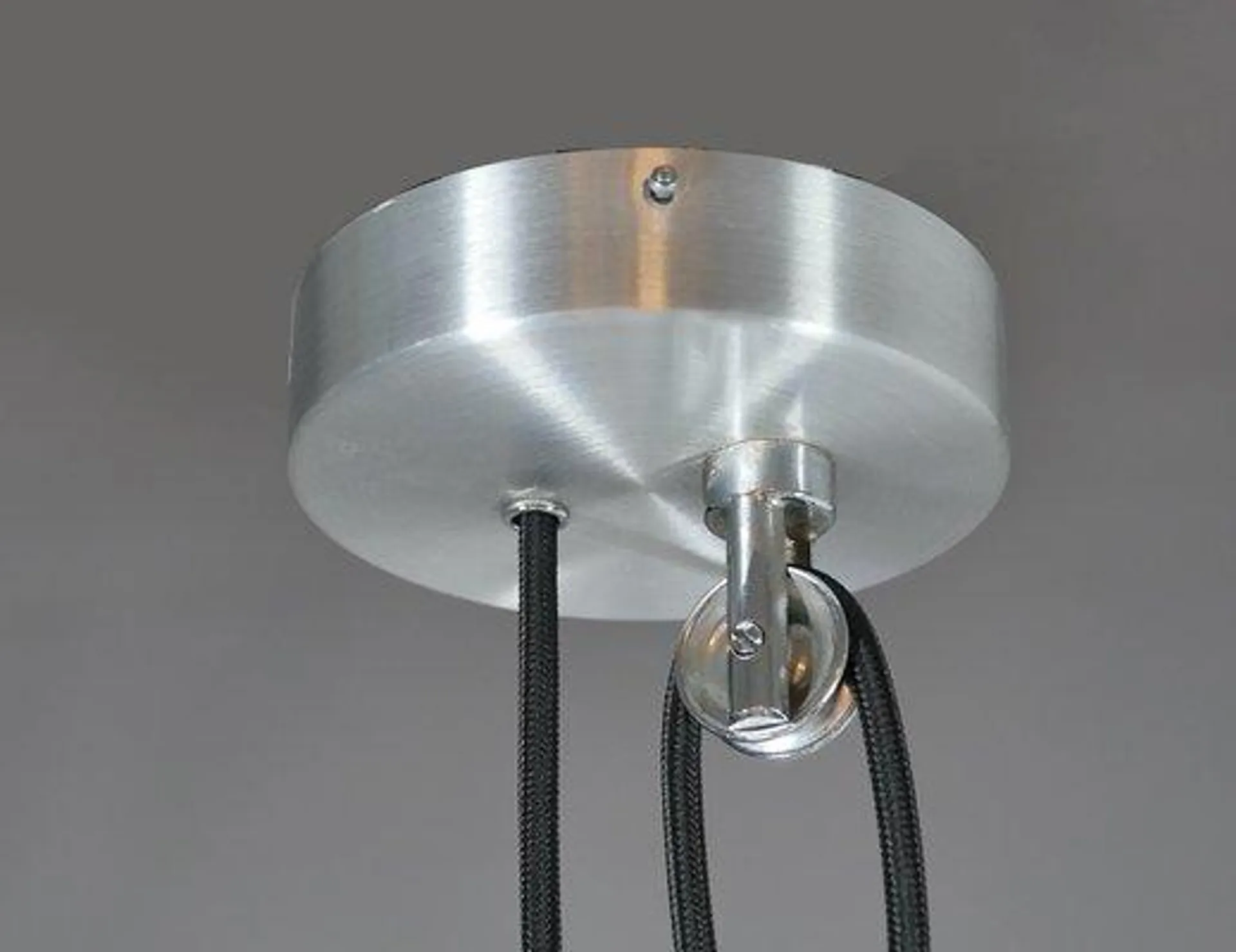 Height-Adjustable Pendant Lamp in Aluminum, Germany, 1960s