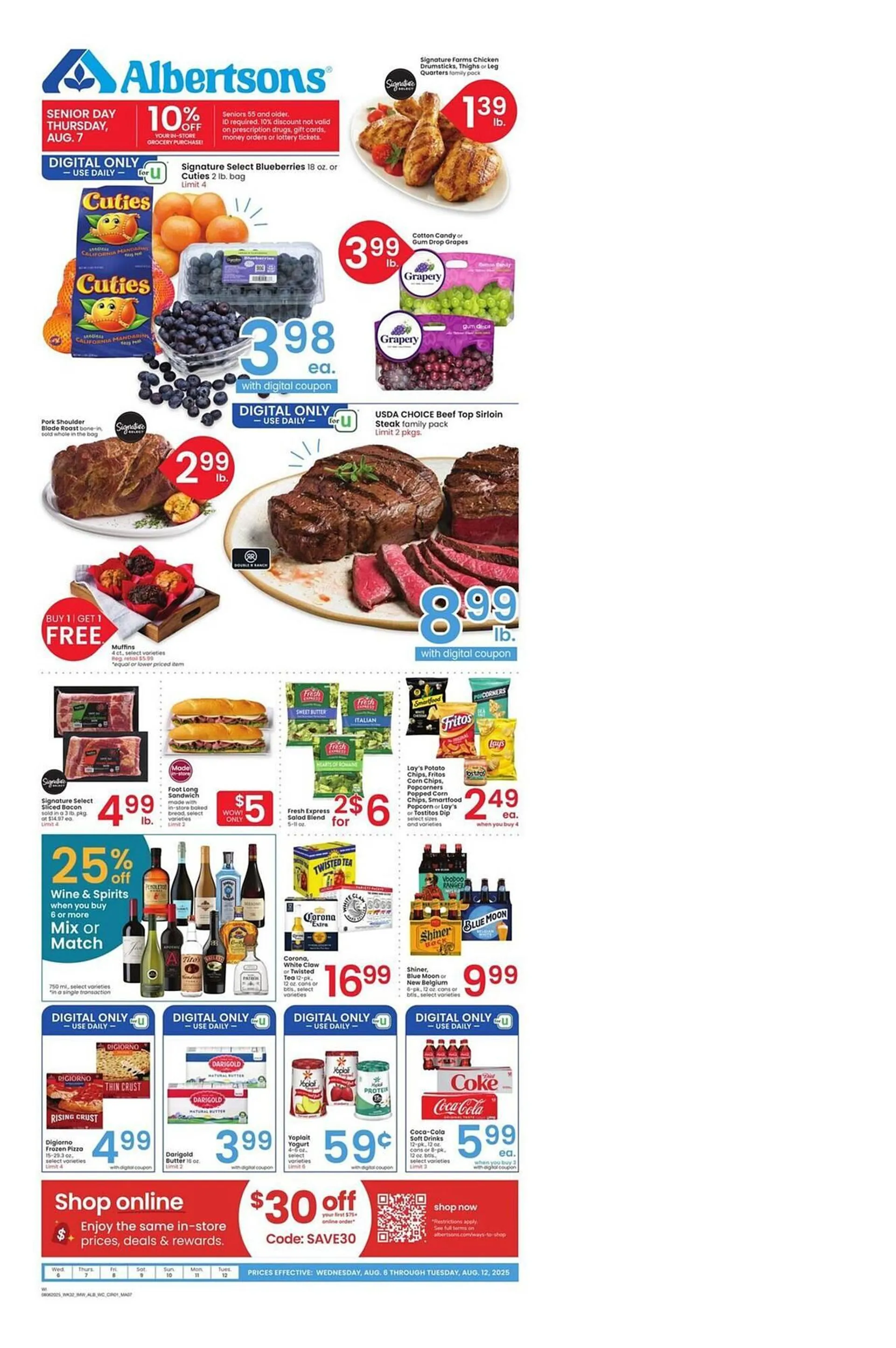 Weekly ad Albertsons Weekly Ad from August 6 to August 12 2025 - Page 1
