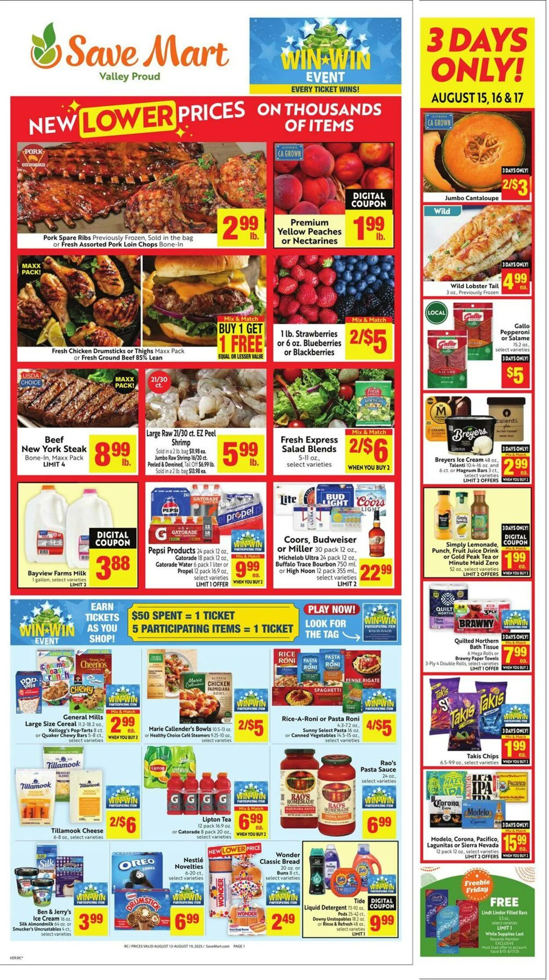 Weekly ad Save Mart Current weekly ad from August 13 to August 19 2025 - Page 1