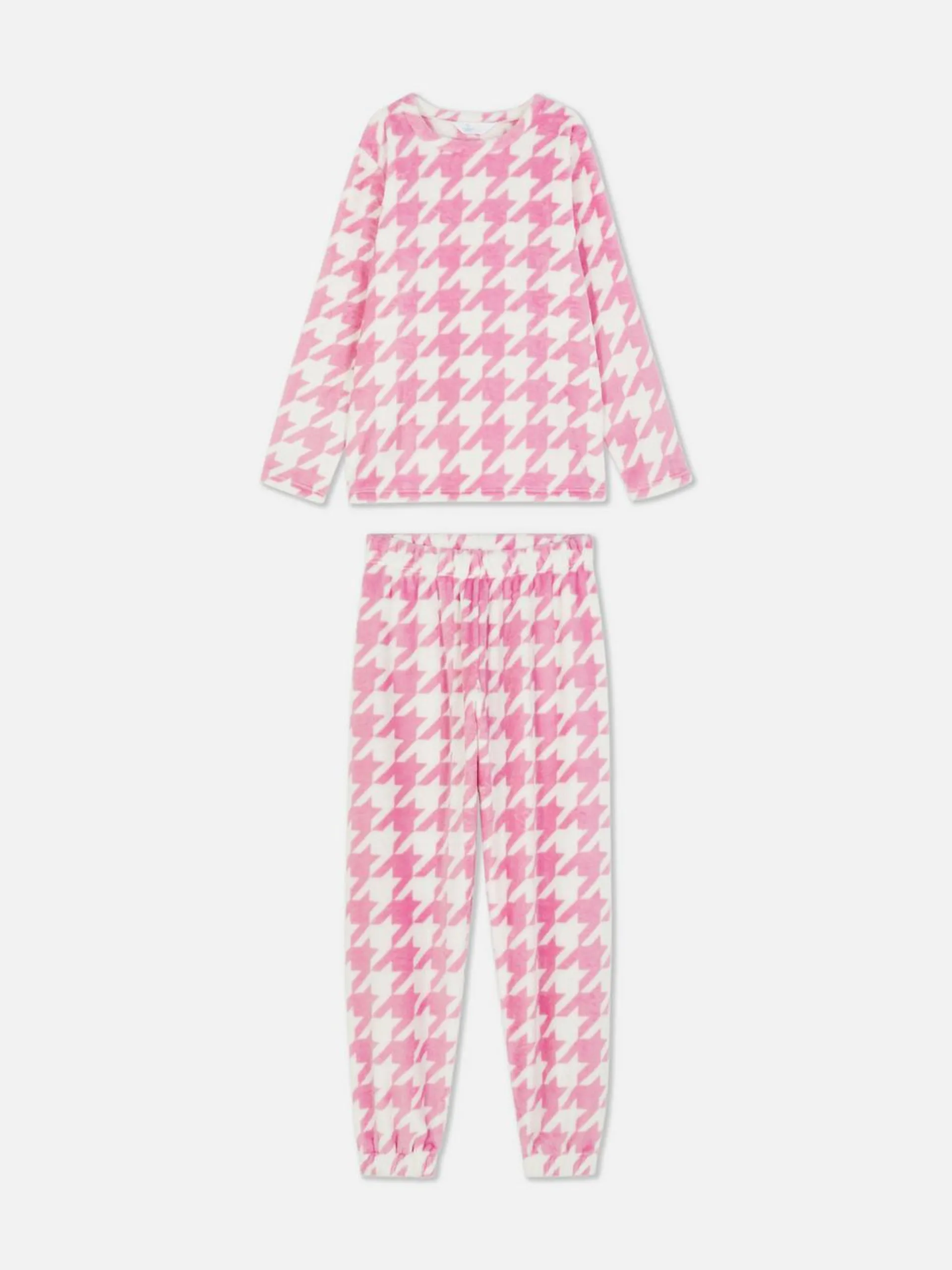 Printed Soft Fleece Long Sleeve Pajama Set