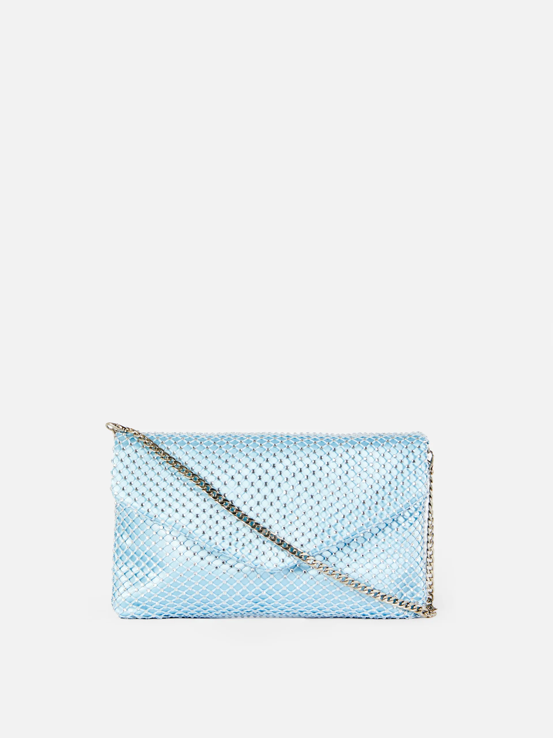 Diamante Mesh Crossbody Pouch