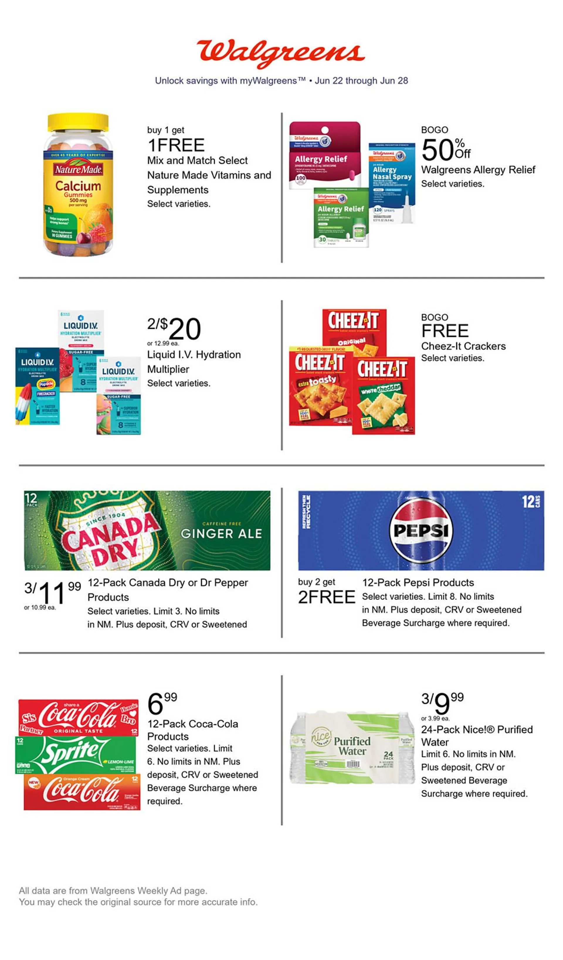 Weekly ad Walgreens Weekly Ad from June 22 to June 28 2025 - Page 1