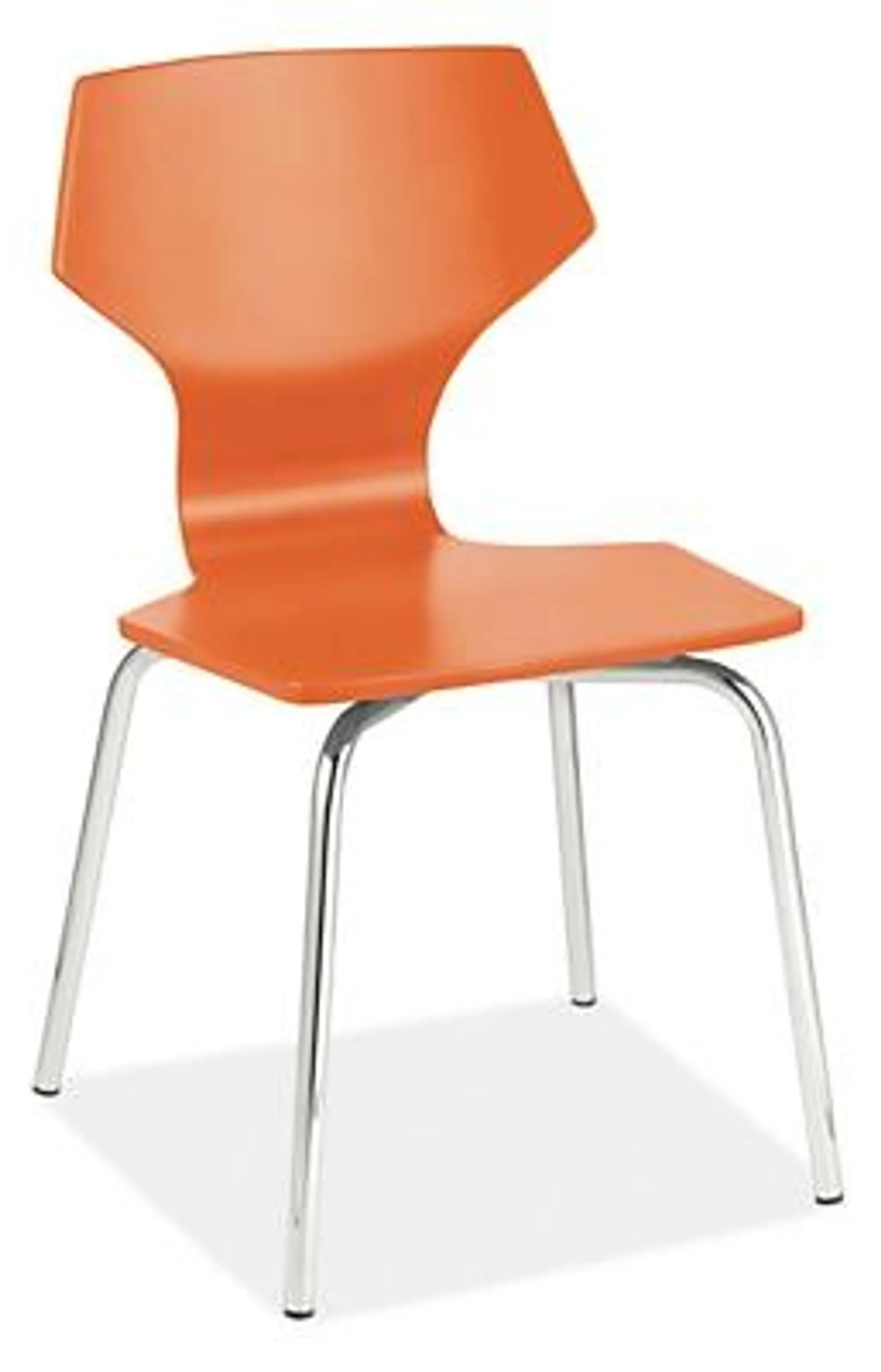 Perch Chair in Orange with Chrome Base