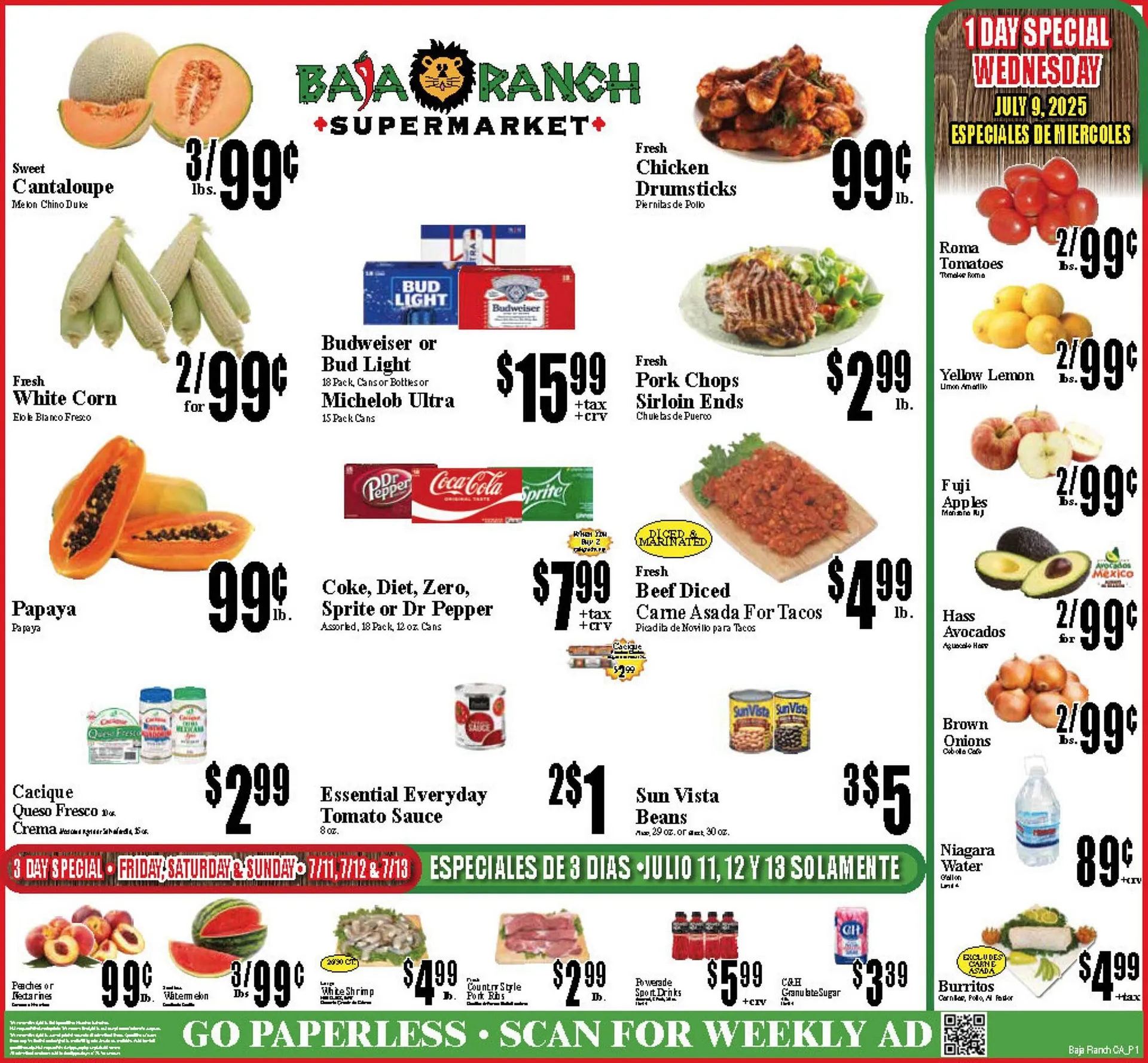 Weekly ad Baja Ranch Weekly Ad from July 9 to July 15 2025 - Page 1